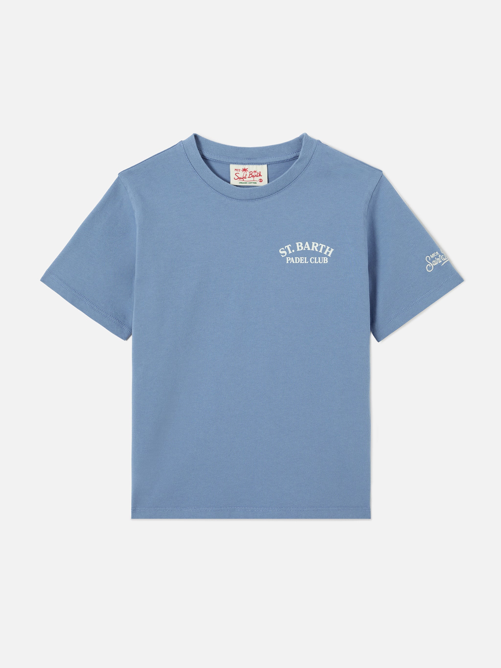 Portland Jr T-Shirt With Padel Club Maxi Print On The Back Blue