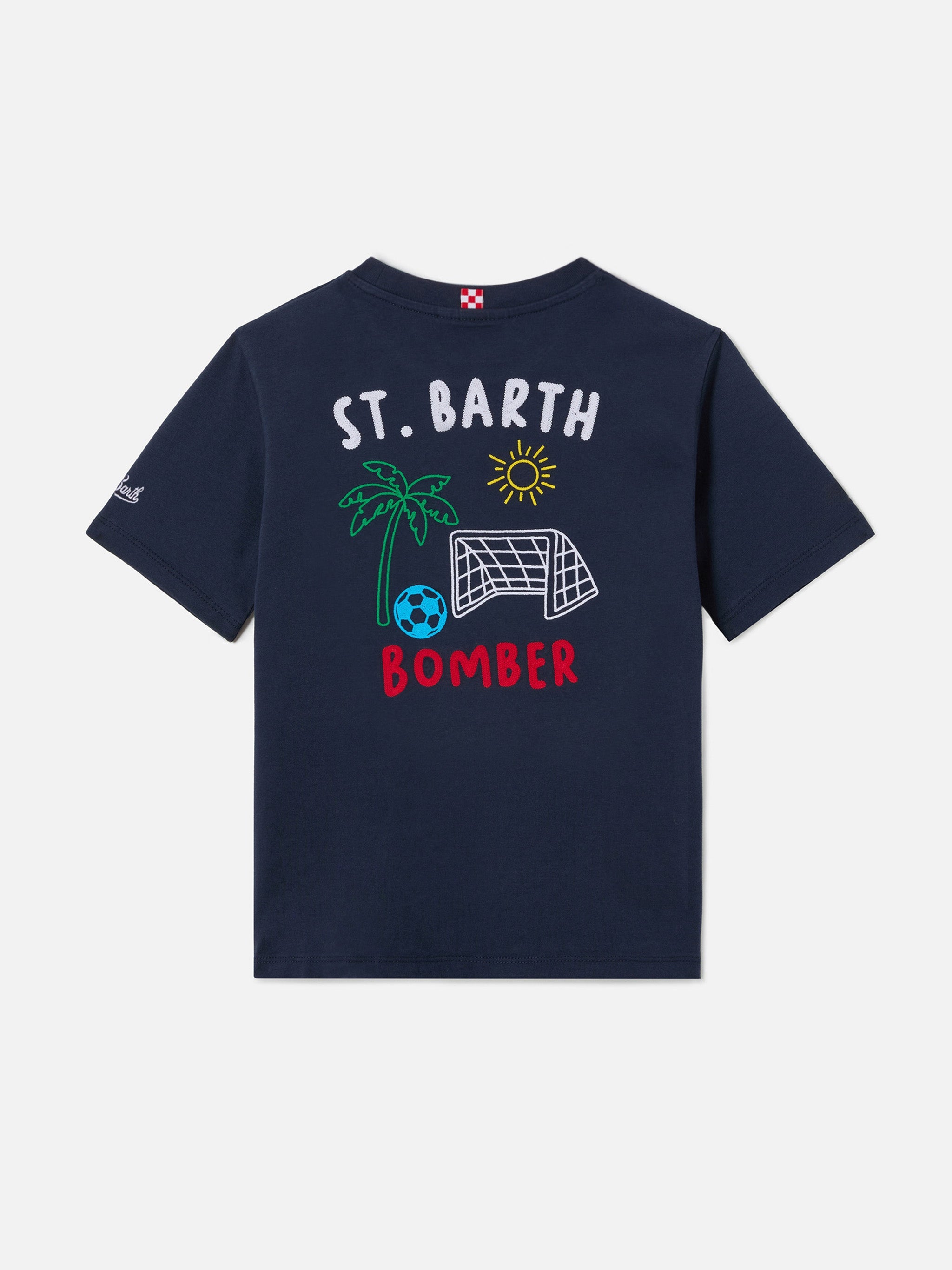 Portland Jr T-Shirt With Bomber Embroidery Blue