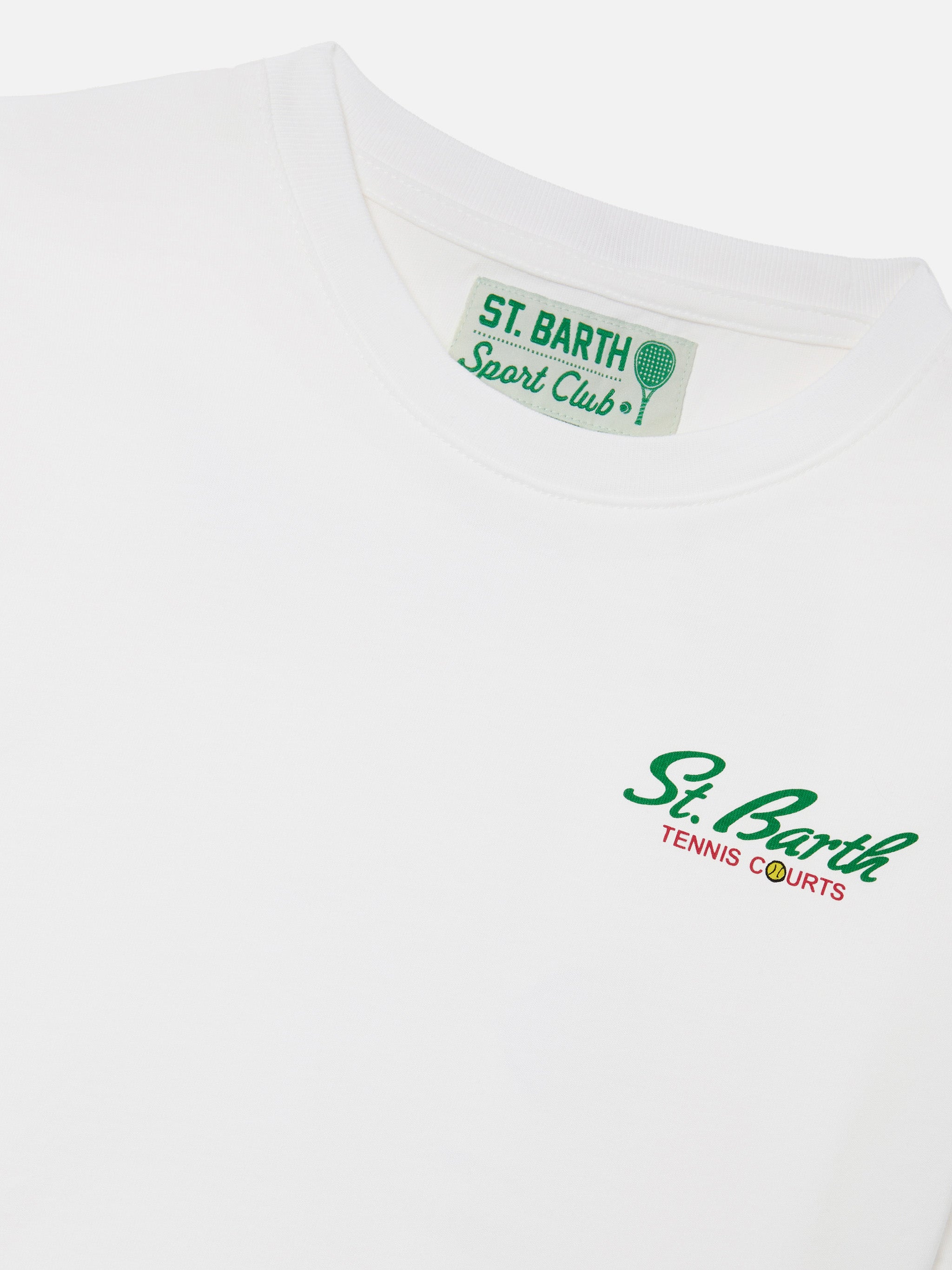 Portland Jr T-Shirt With Tennis Courts Maxi Print | Special Edition White