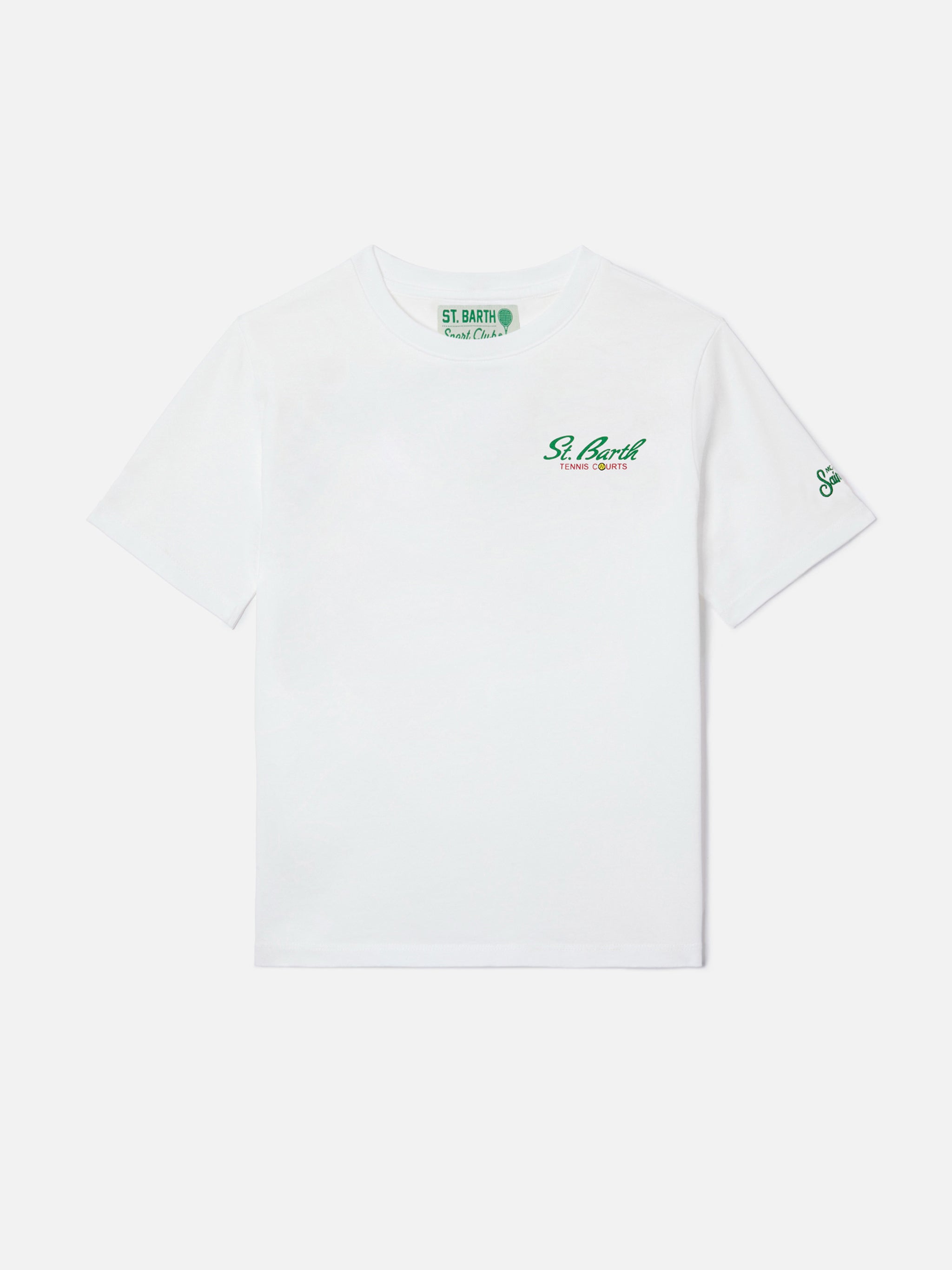 Portland Jr T-Shirt With Tennis Courts Maxi Print | Special Edition White