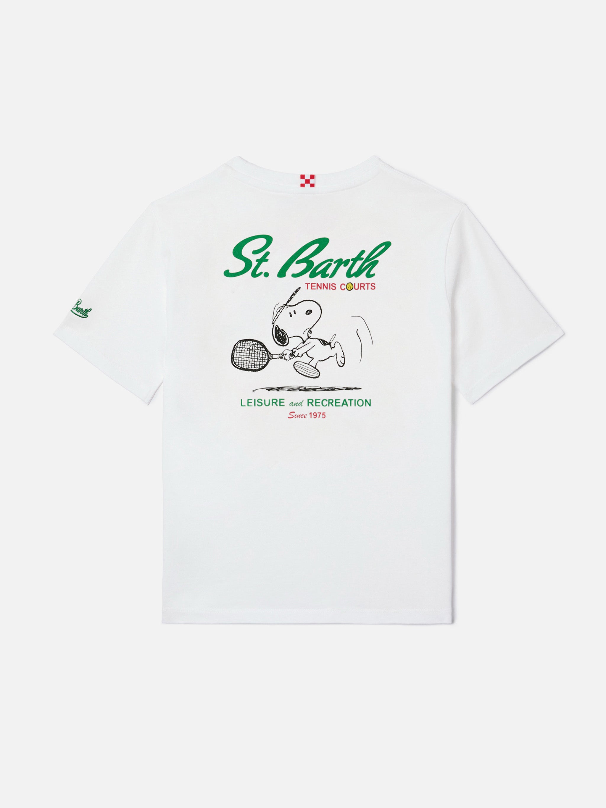Portland Jr T-Shirt With Tennis Courts Maxi Print | Special Edition White