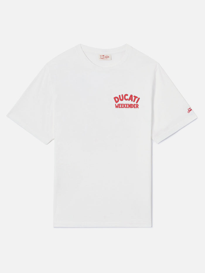 White Portland T-Shirt With Ducati Weekender Print | Special Edition