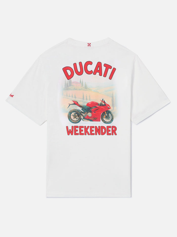 White Portland T-Shirt With Ducati Weekender Print | Special Edition