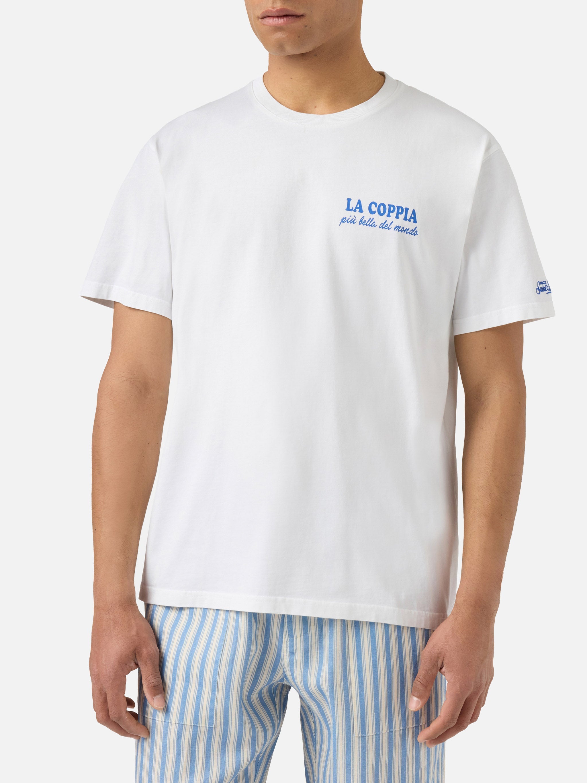 White Portland T-Shirt With La Coppia Più Bella Del Mondo Print | Special Edition
