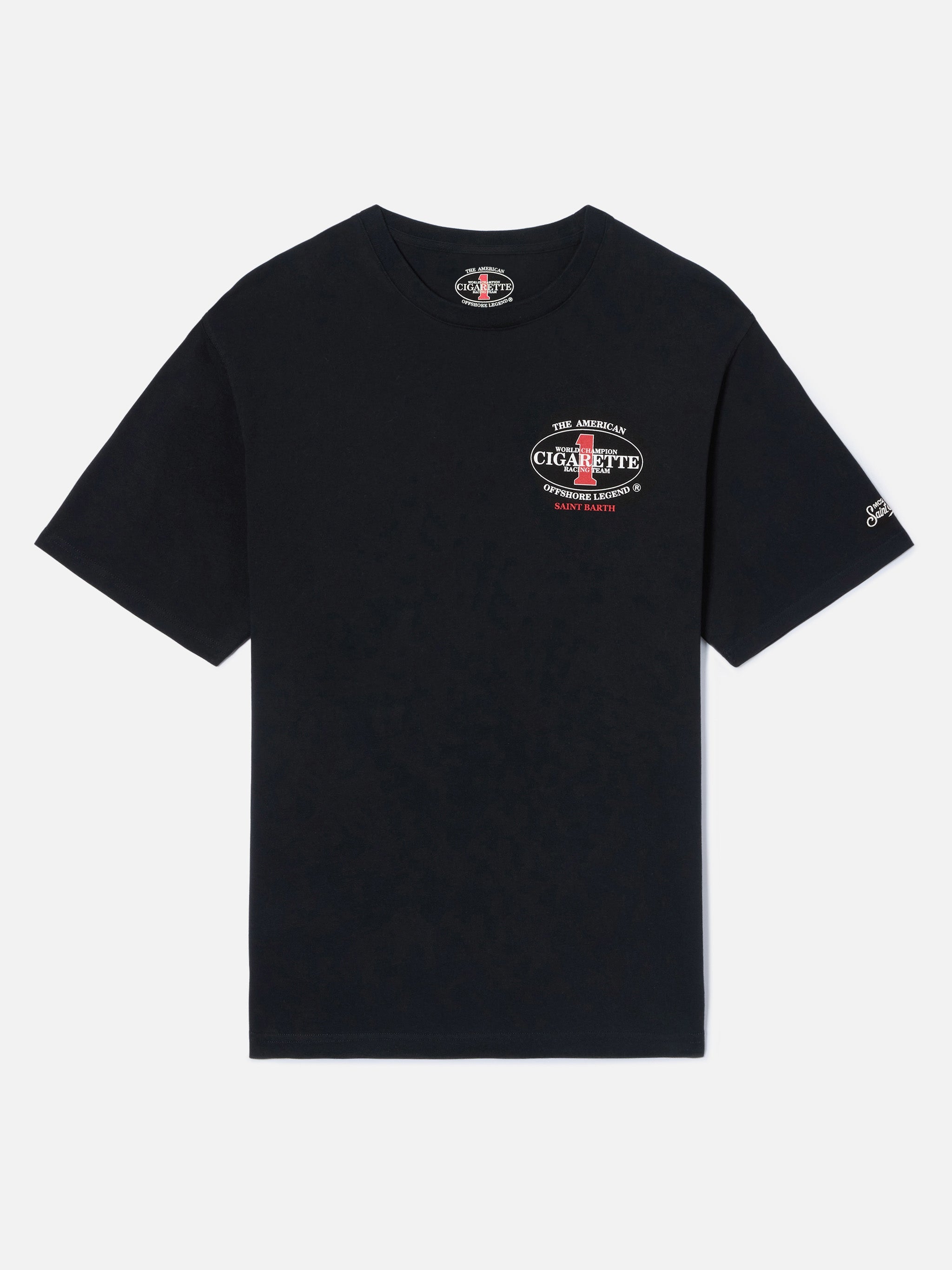 Black Portland T-Shirt With Cigarette Racing Print | Special Edition