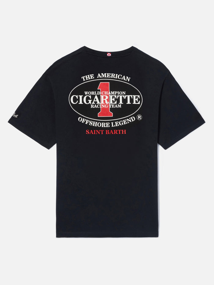 Black Portland T-Shirt With Cigarette Racing Print | Special Edition