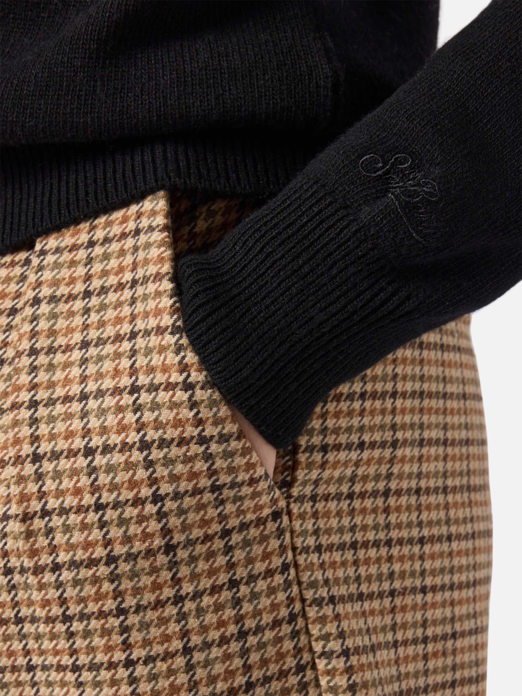 New Queen Cashmere-Blend Crewneck With Vacanze Di Natale Jacquard | Special Edition Black