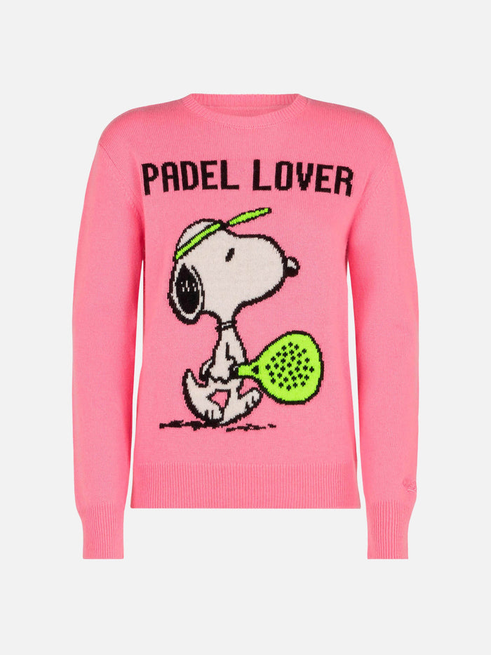 New Queen Pink Sweater With Snoopy Padel Lover Print | Special Edition