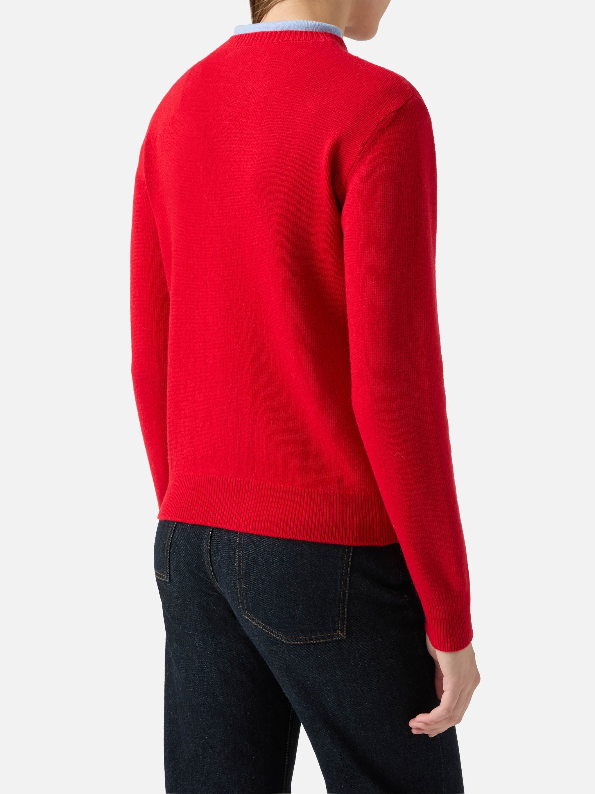 New Queen Crewneck With Da Lunedì A Dieta Jacquard Red