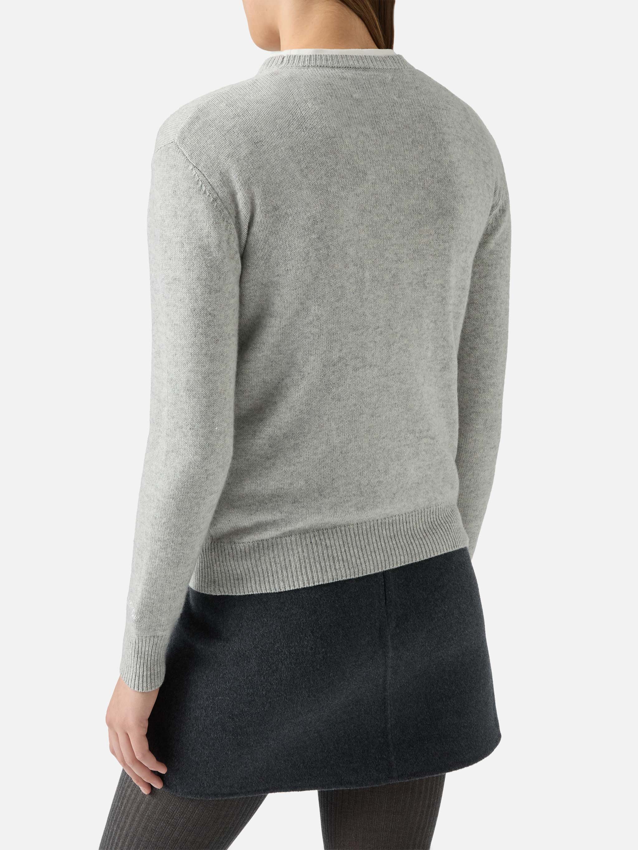 New Queen Crewneck With Saint Barth Terry Patch Grey