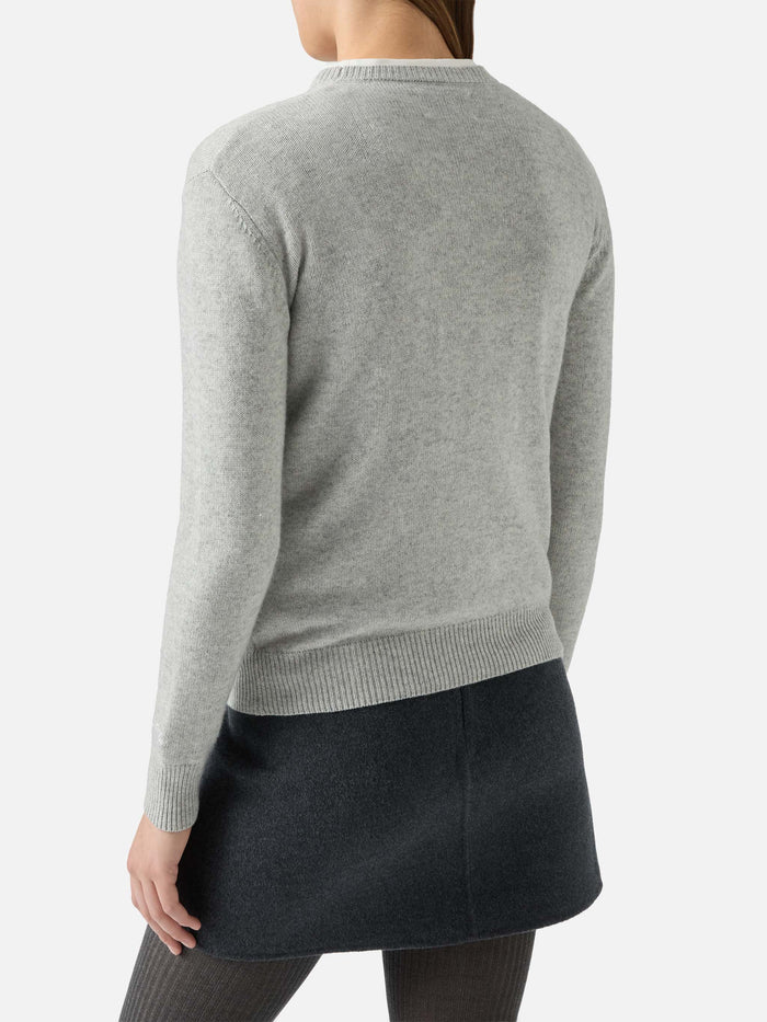 New Queen Crewneck With Saint Barth Terry Patch Grey