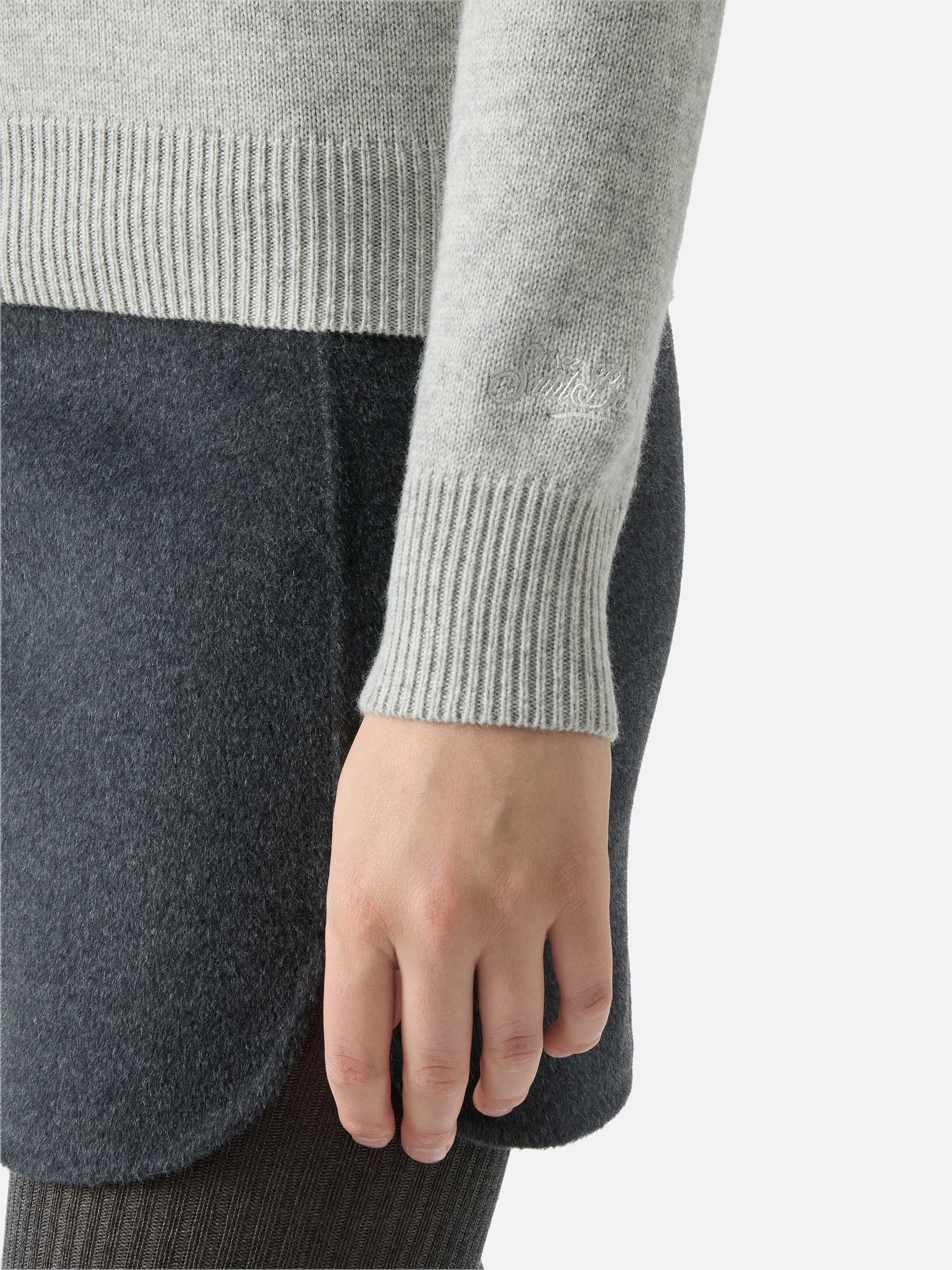 New Queen Crewneck With Saint Barth Terry Patch Grey