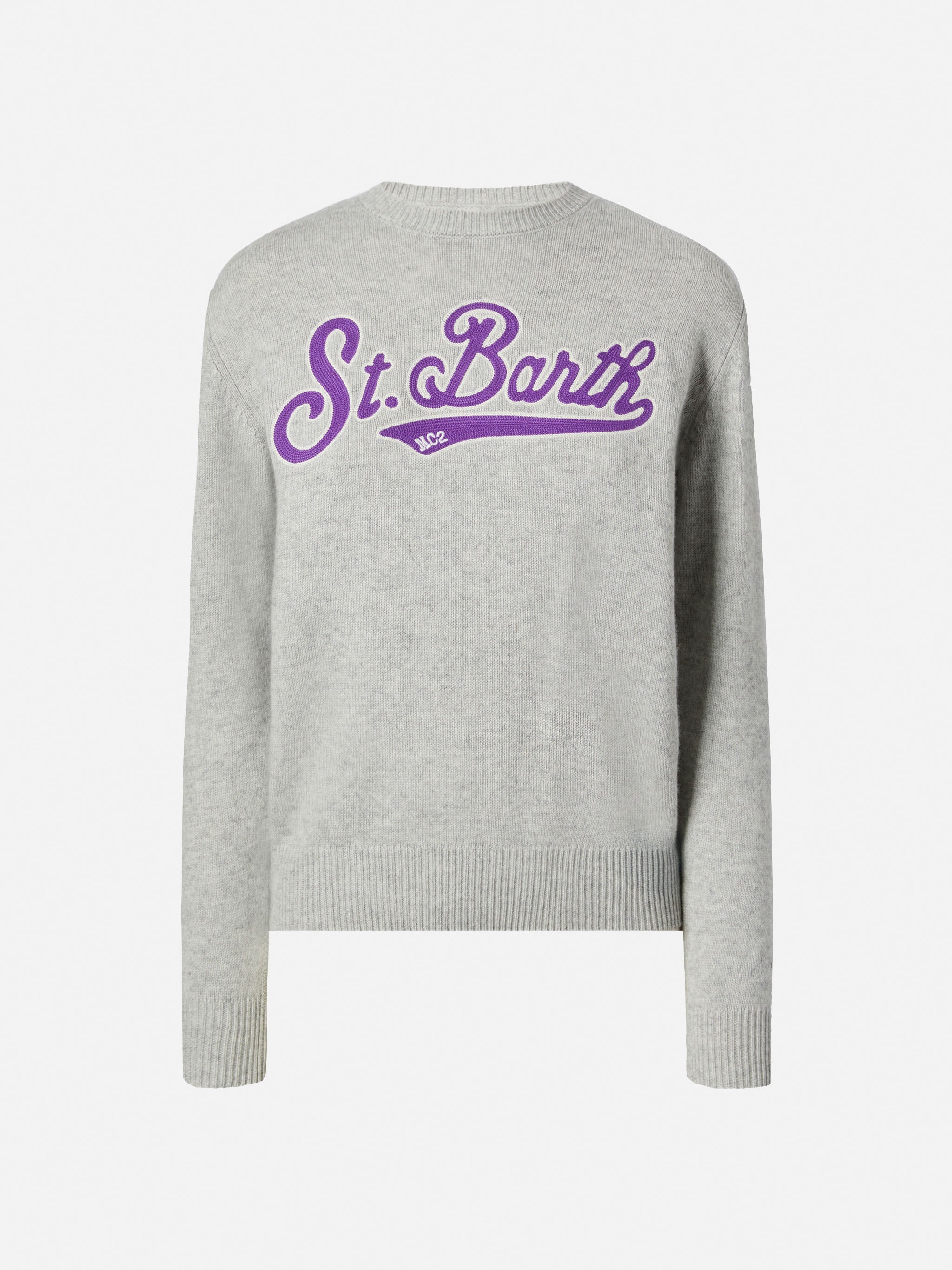 New Queen Crewneck With Saint Barth Terry Patch Grey