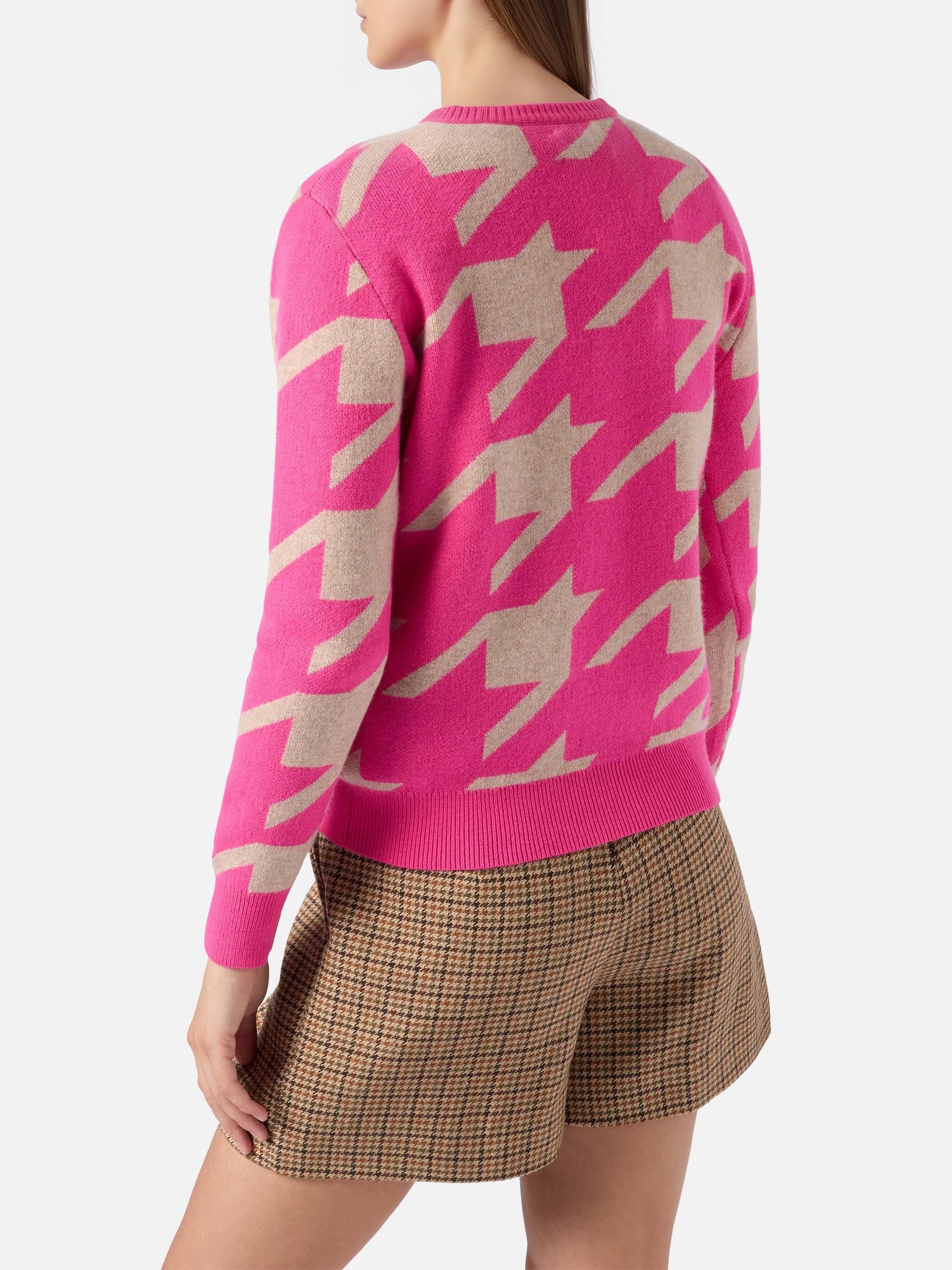 Pied De Poule Sweater New Queen With Snoopy Jacquard | Peanuts Special Edition Pink