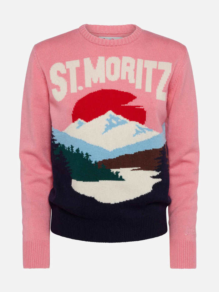 St. Moritz Print New Queen Sweater Pink