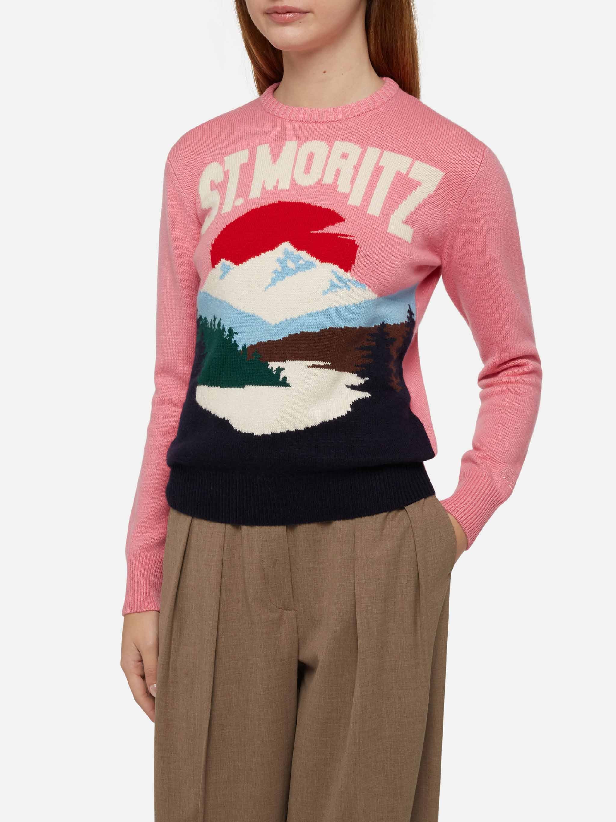 St. Moritz Print New Queen Sweater Pink
