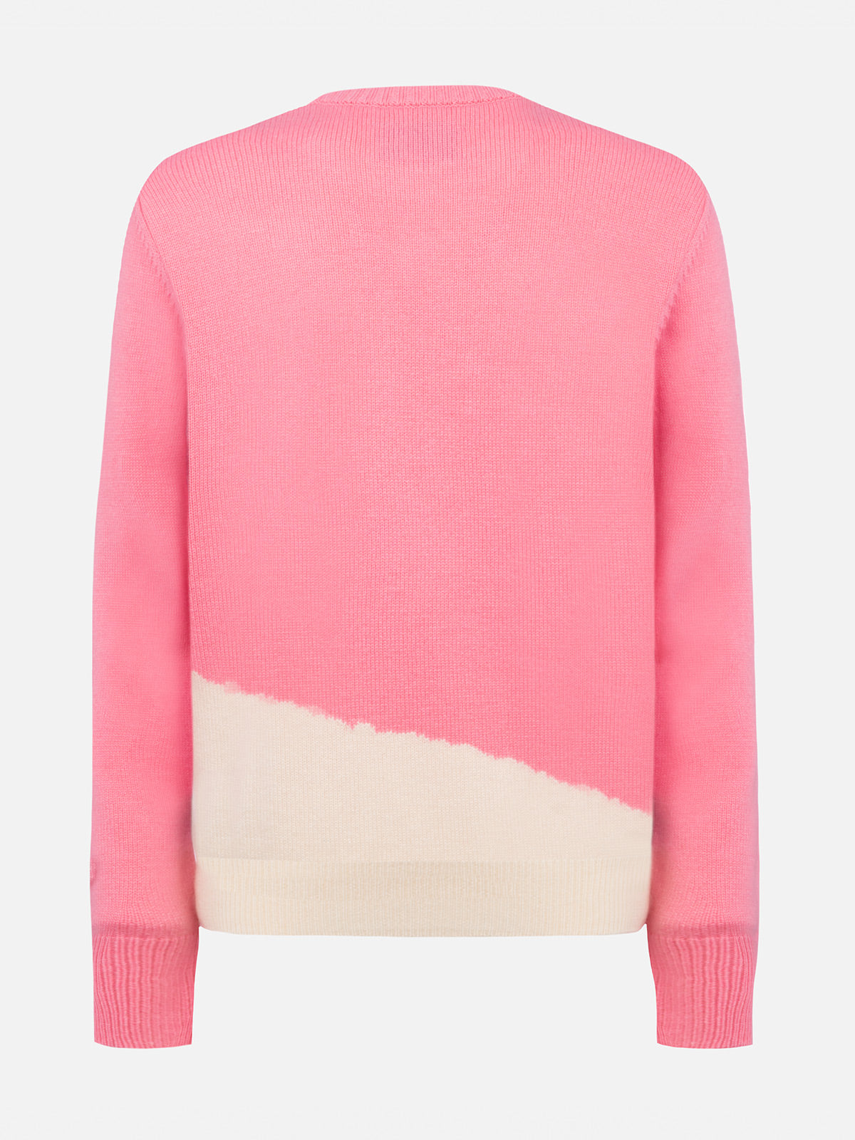Maglia New Queen Misto Cashmere Con Jacquard Postcard Pink Knitwear
