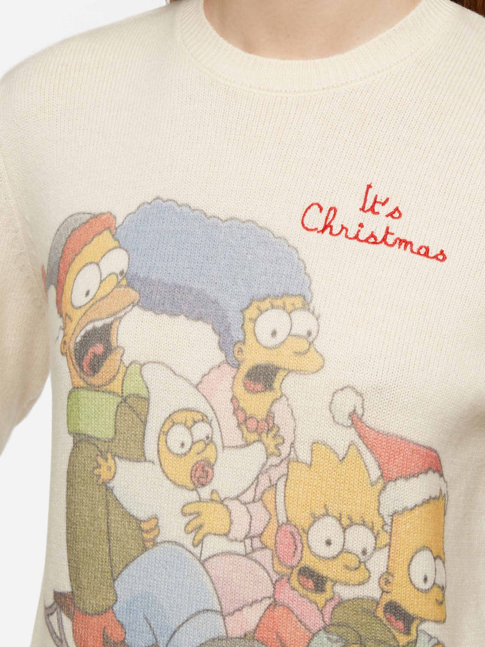 New Queen White Simpson Print Sweater | Special Edition