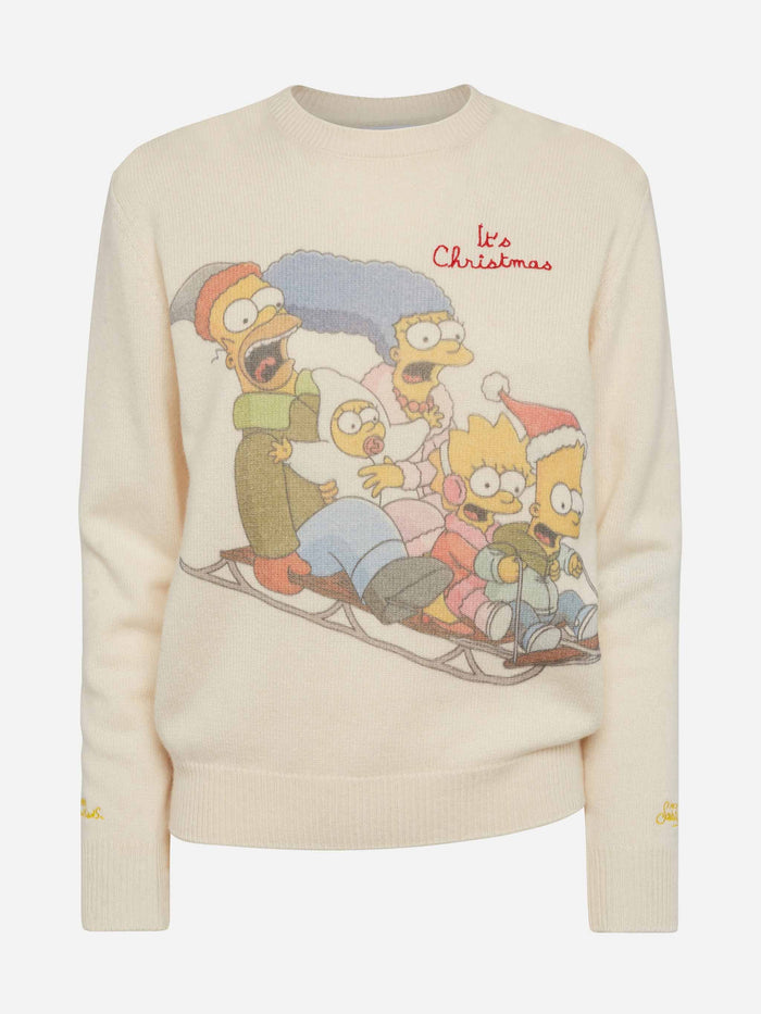 New Queen White Simpson Print Sweater | Special Edition