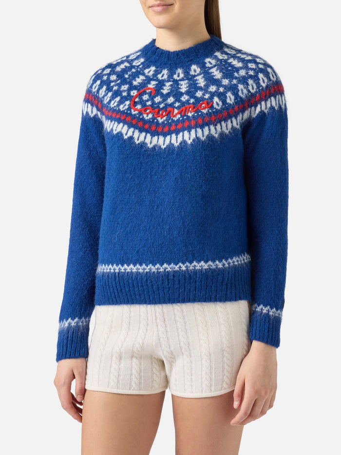 Blue New Queen Nordic Soft Jacquard Sweater