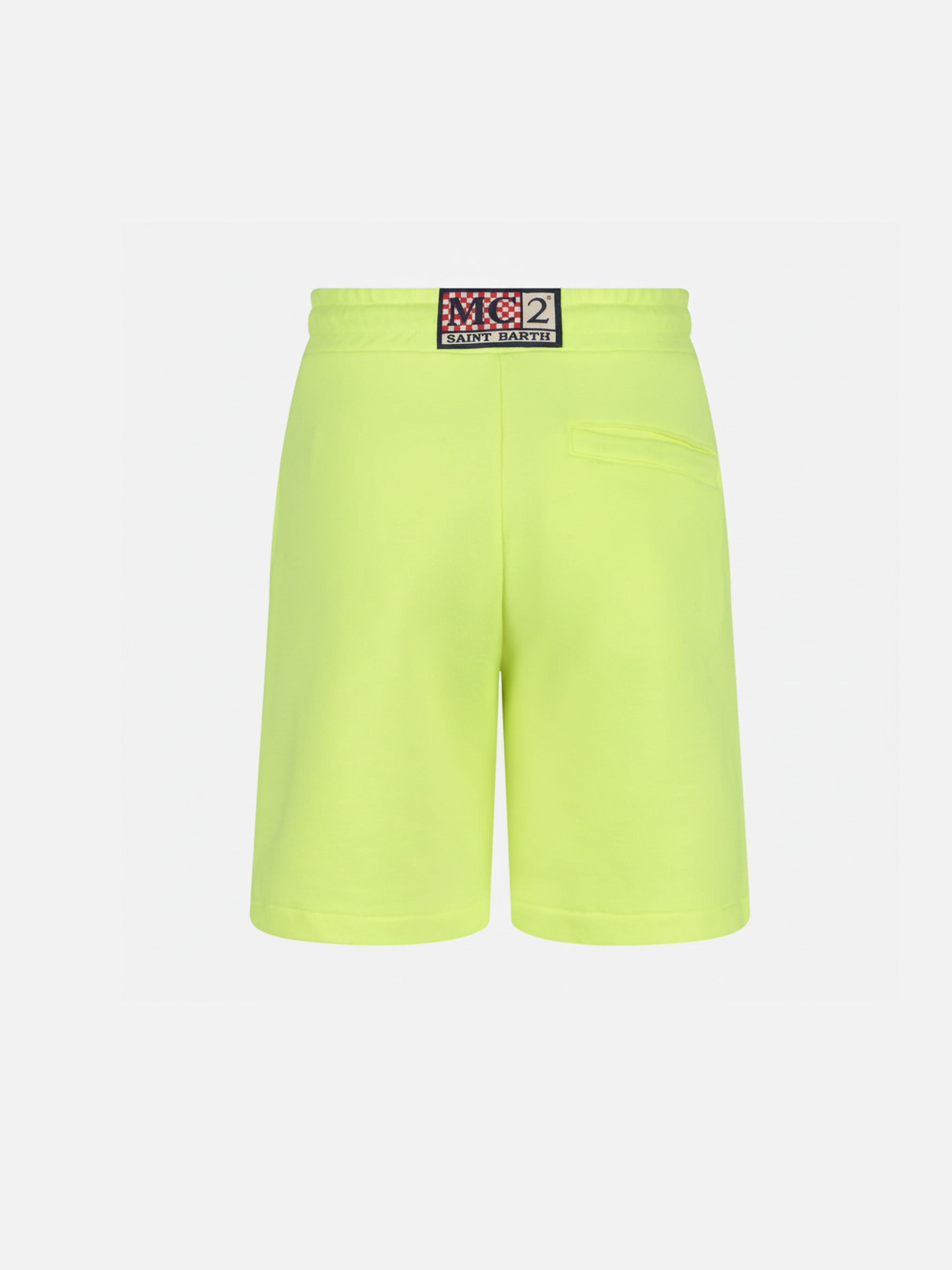 Fluo Yellow Cotton Bermuda Shorts Randle Jr Pant