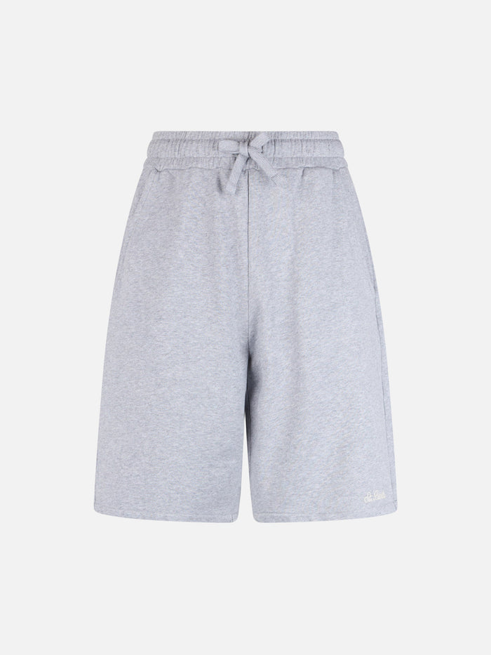 Randle Grey Cotton Fleece Bermuda Shorts Light Melange Pant