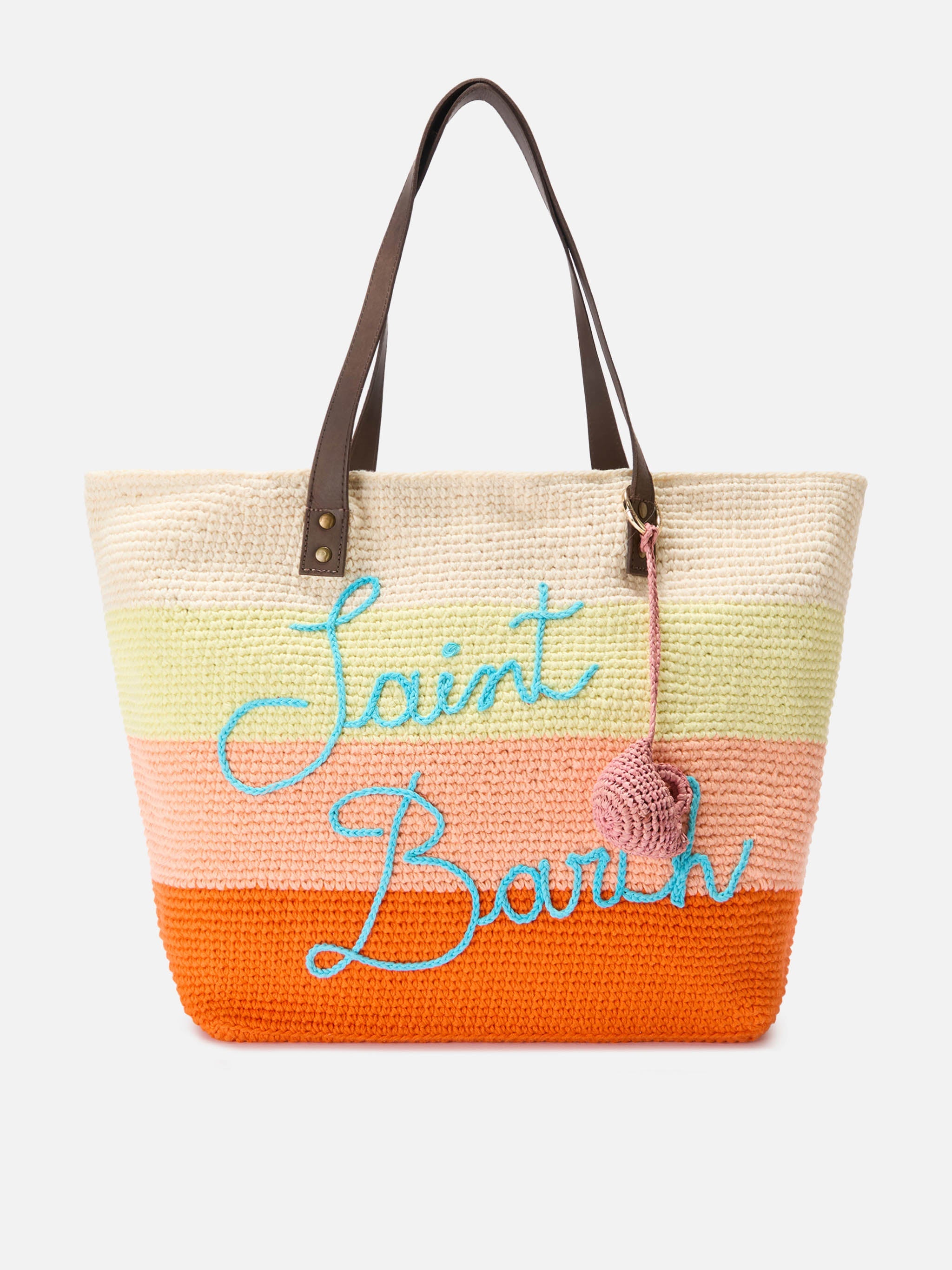 Bag Charm With Mini Raffia Pink Small Accessories