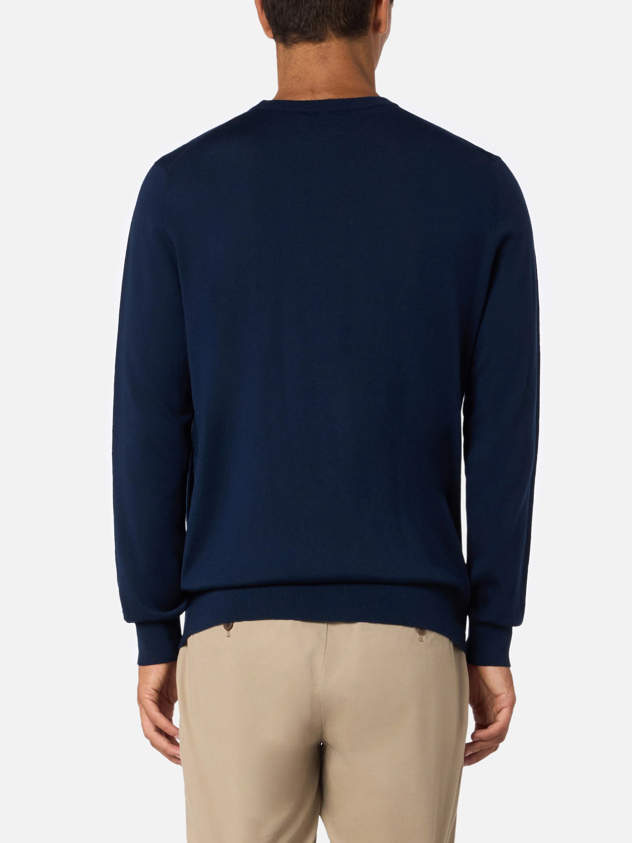 Crewneck Sweater Regent Merino Wool Blue
