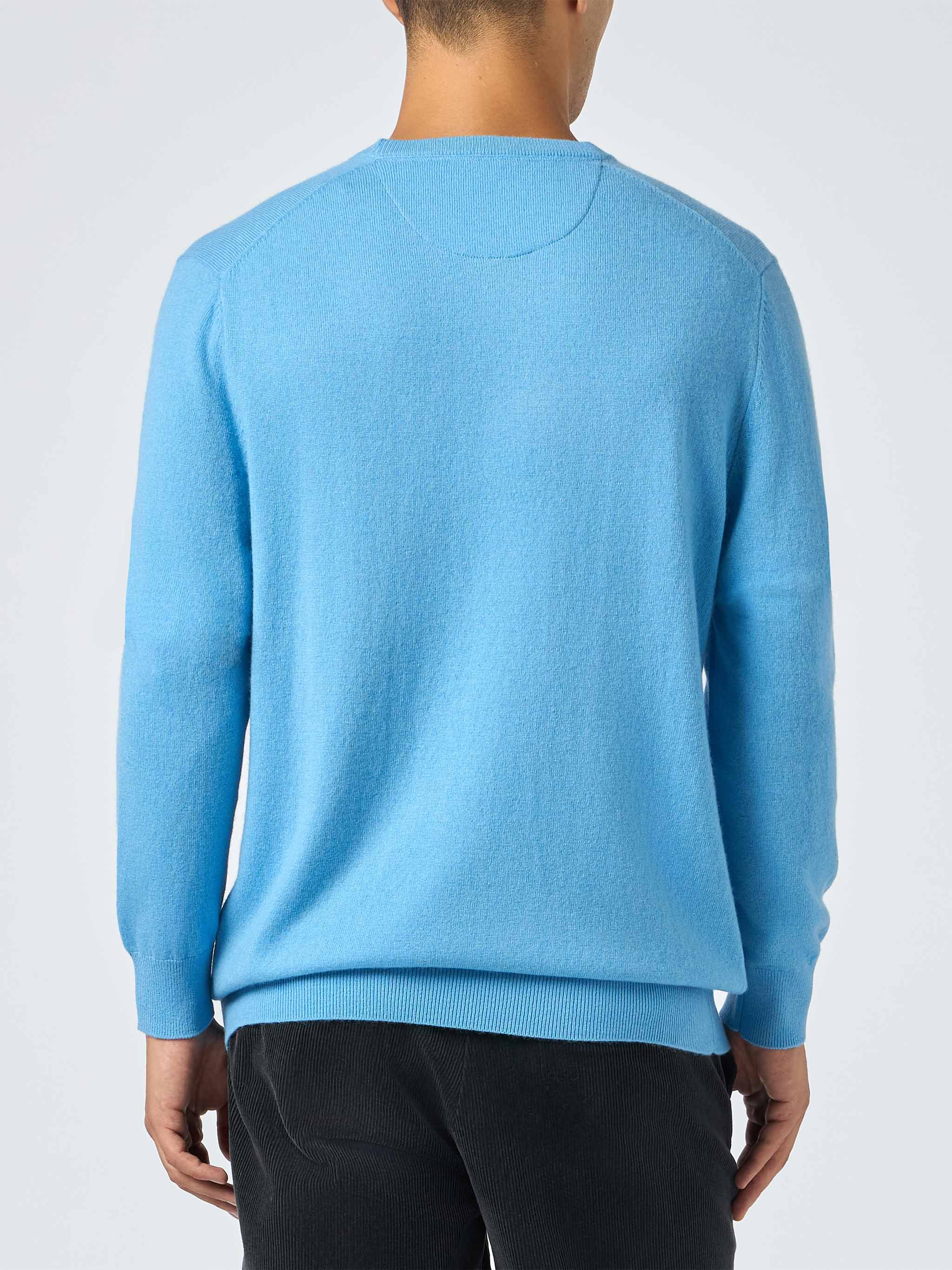 Crewneck Sweater Regent Dusty Blue Blended Cashmere Sky