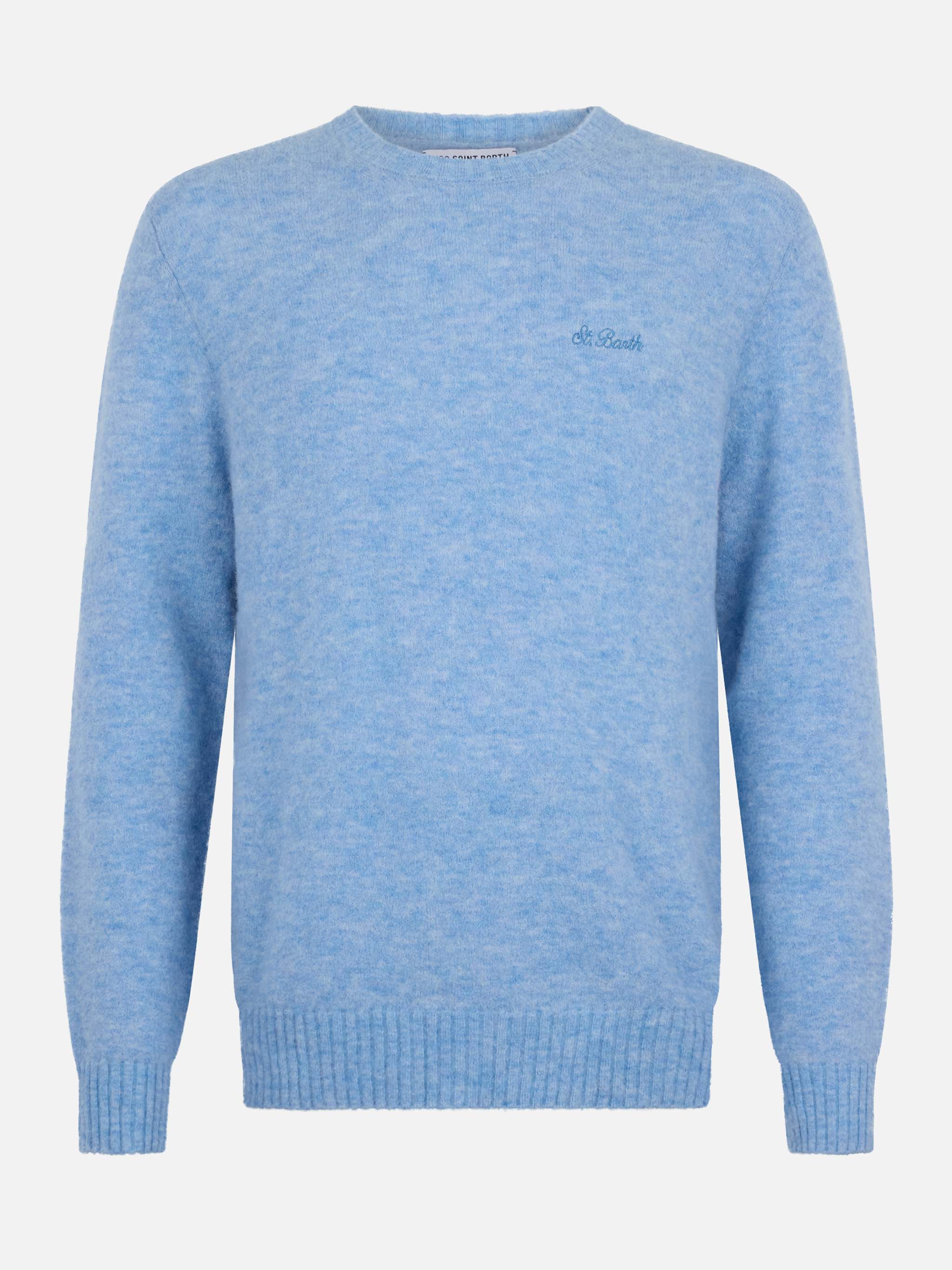 Crewneck Sweater Regent Alpaca Stretch Azzurro Sky