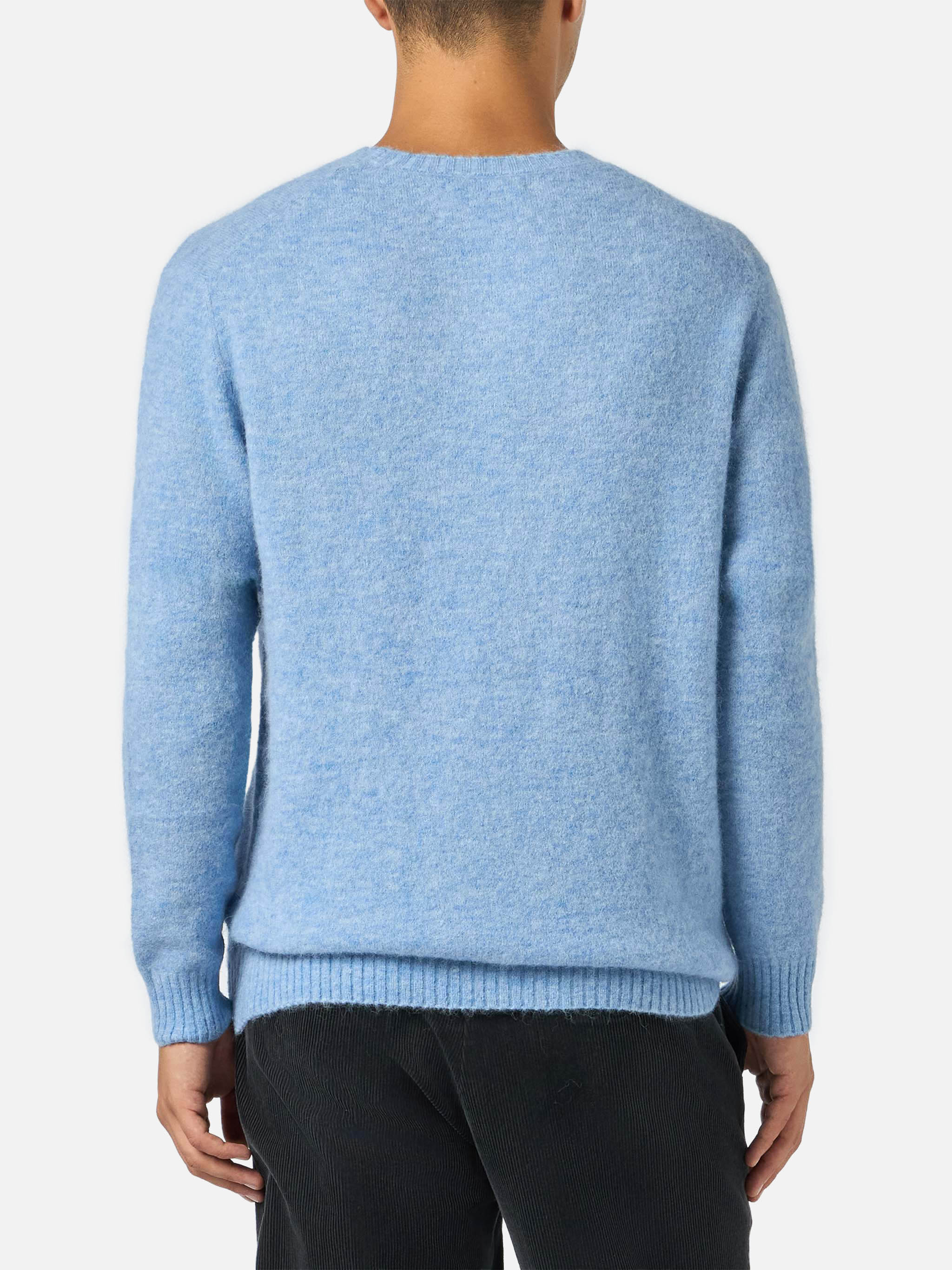 Crewneck Sweater Regent Alpaca Stretch Azzurro Sky