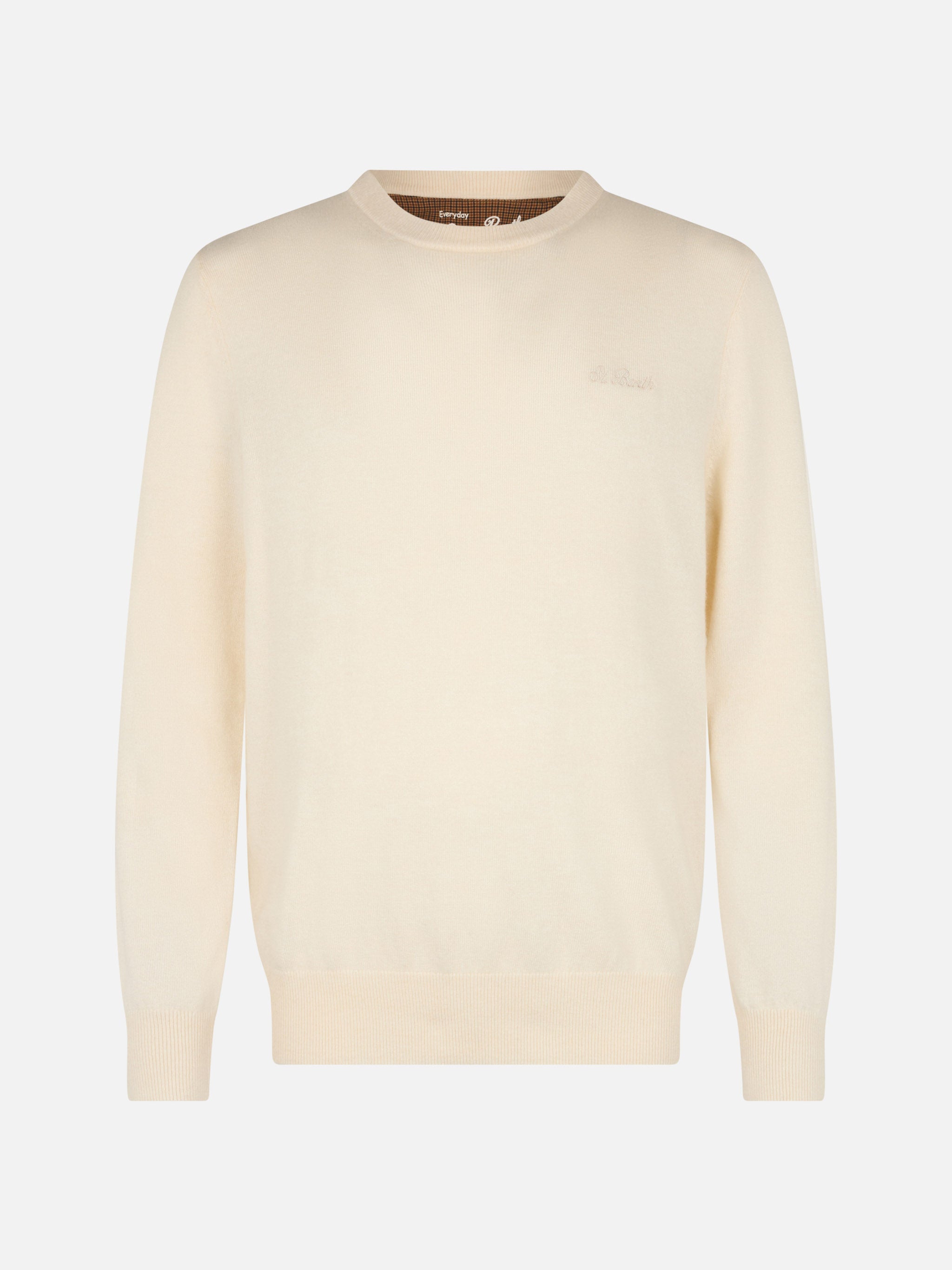Crewneck Sweater Regent White Blended Cashmere