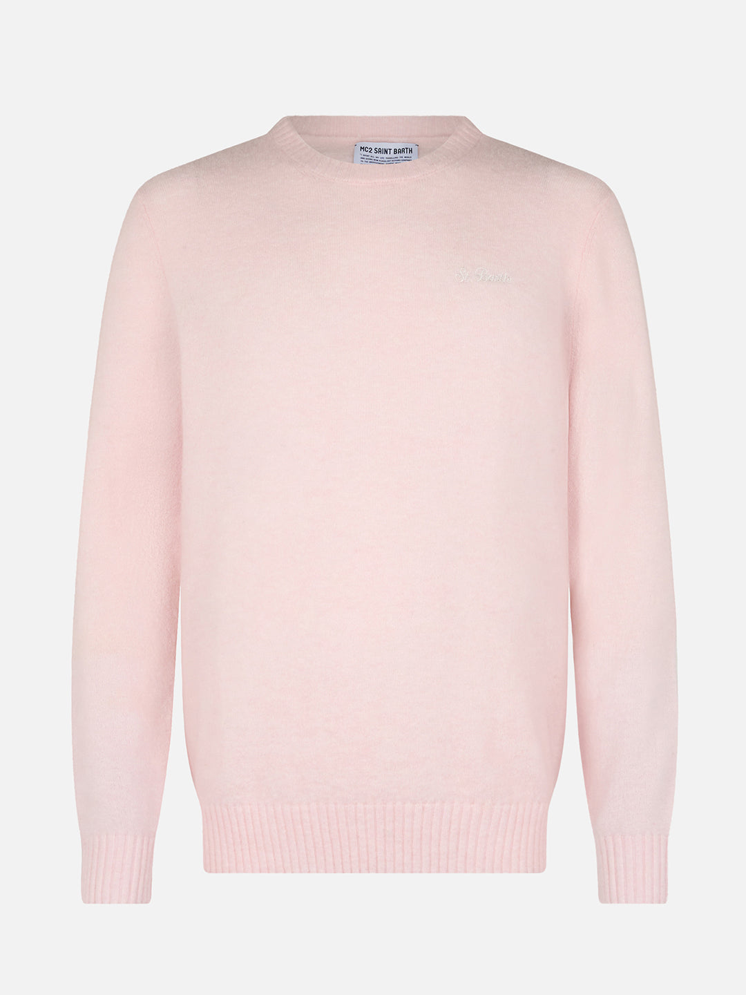 Crewneck Sweater Regent Pink Stretch Alpaca