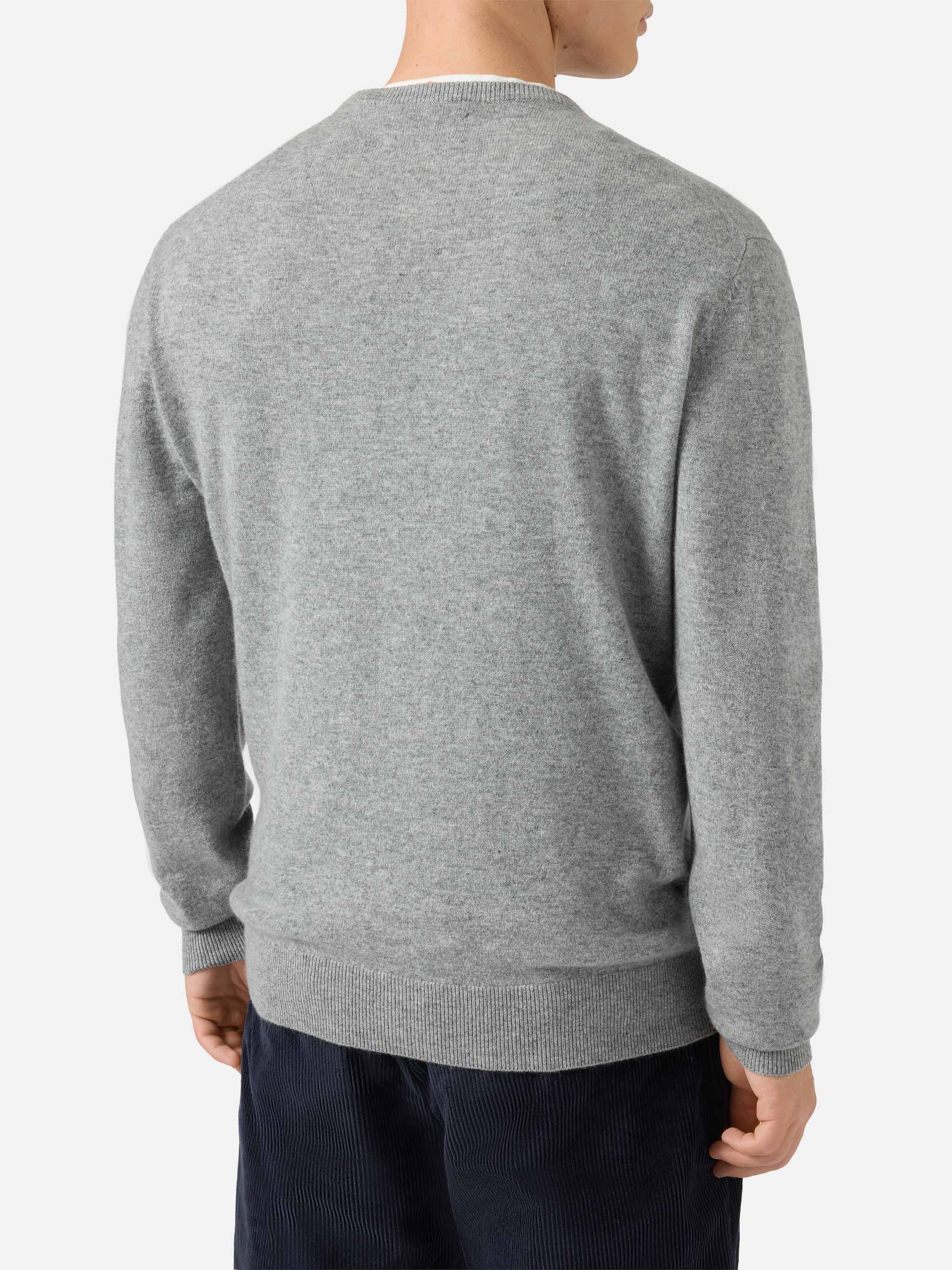 Regent Crewneck Sweater Melange Grey Cashmere