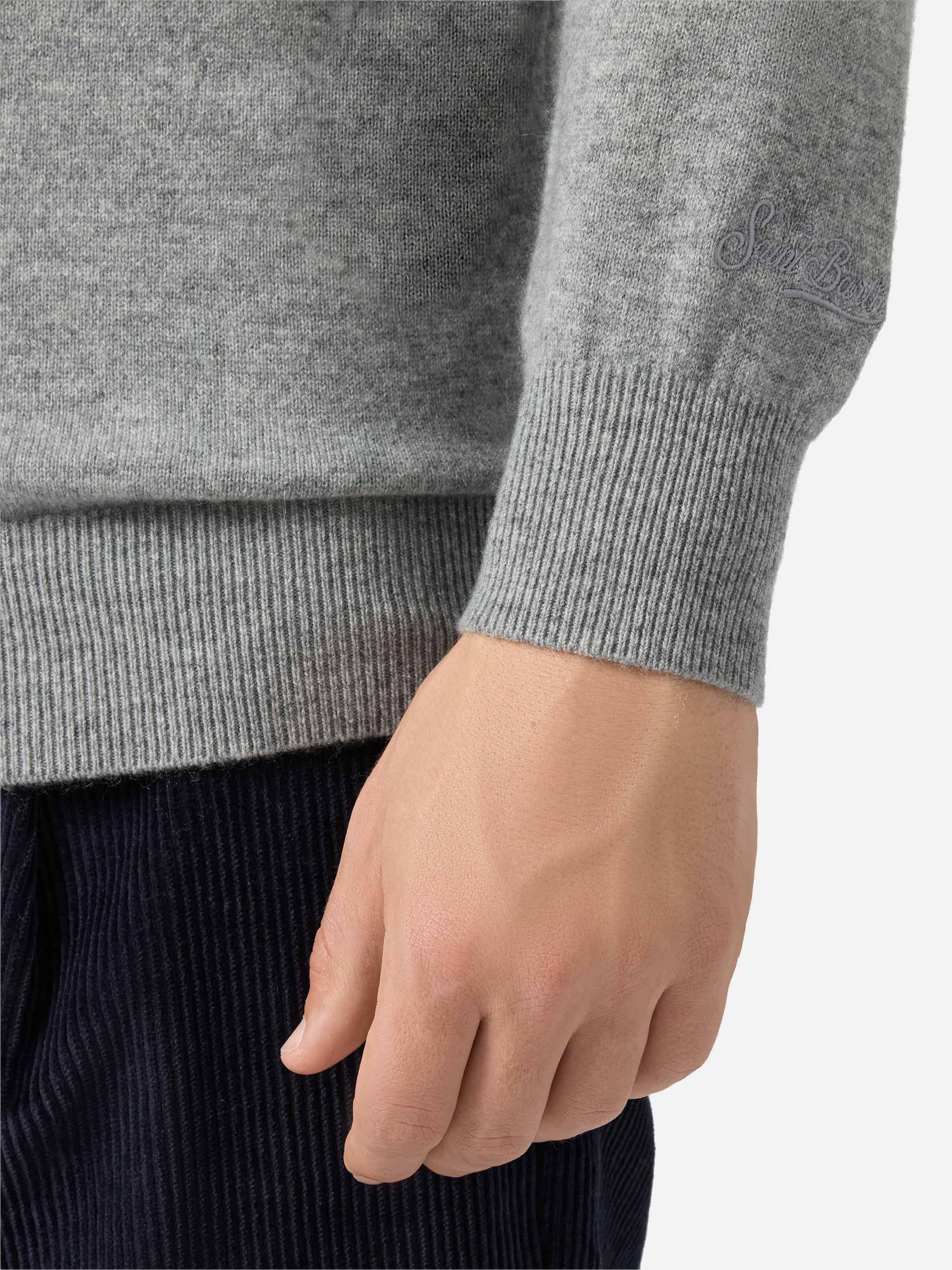 Regent Crewneck Sweater Melange Grey Cashmere