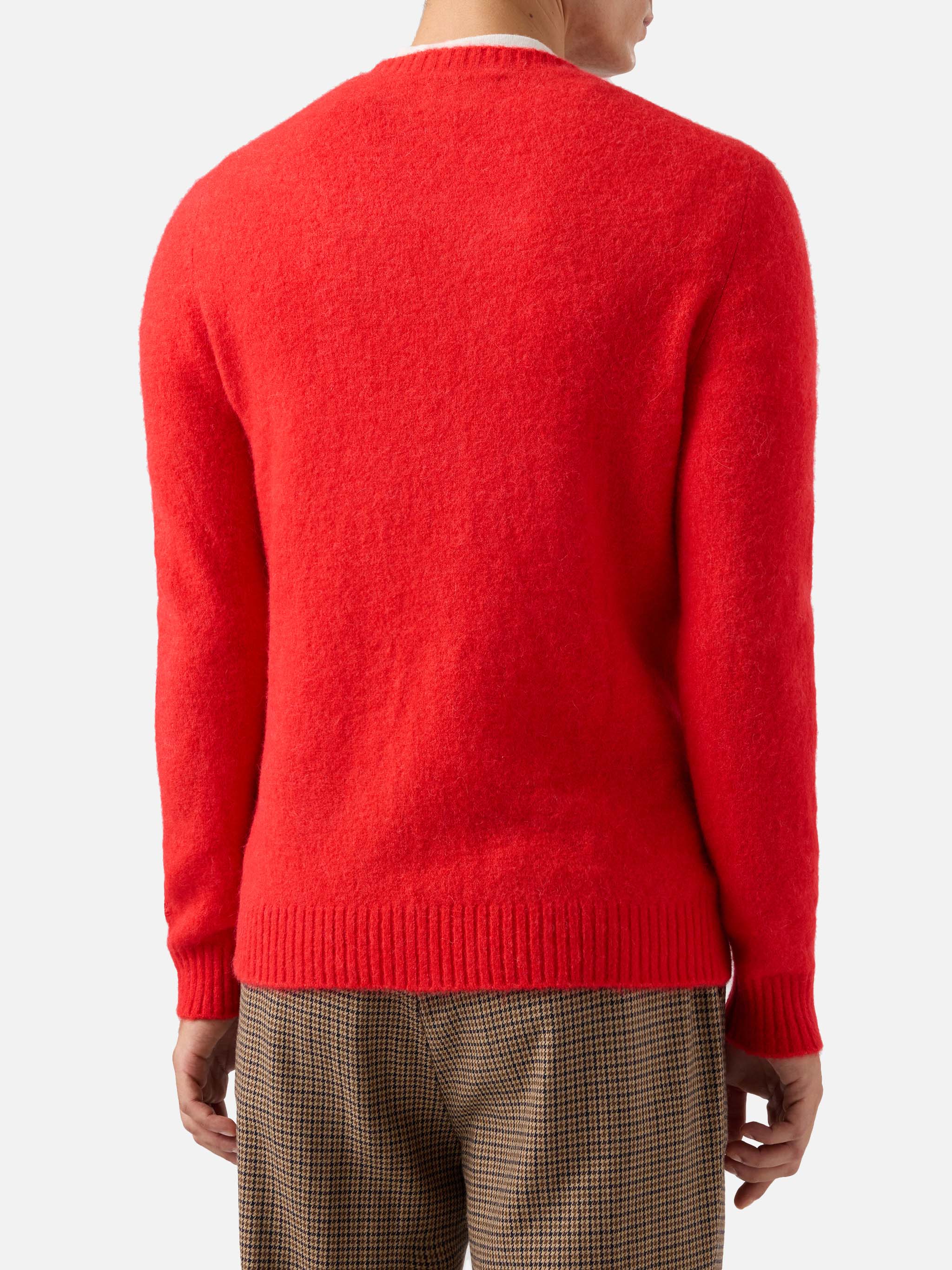 Crewneck Sweater Regent Red Stretch Alpaca