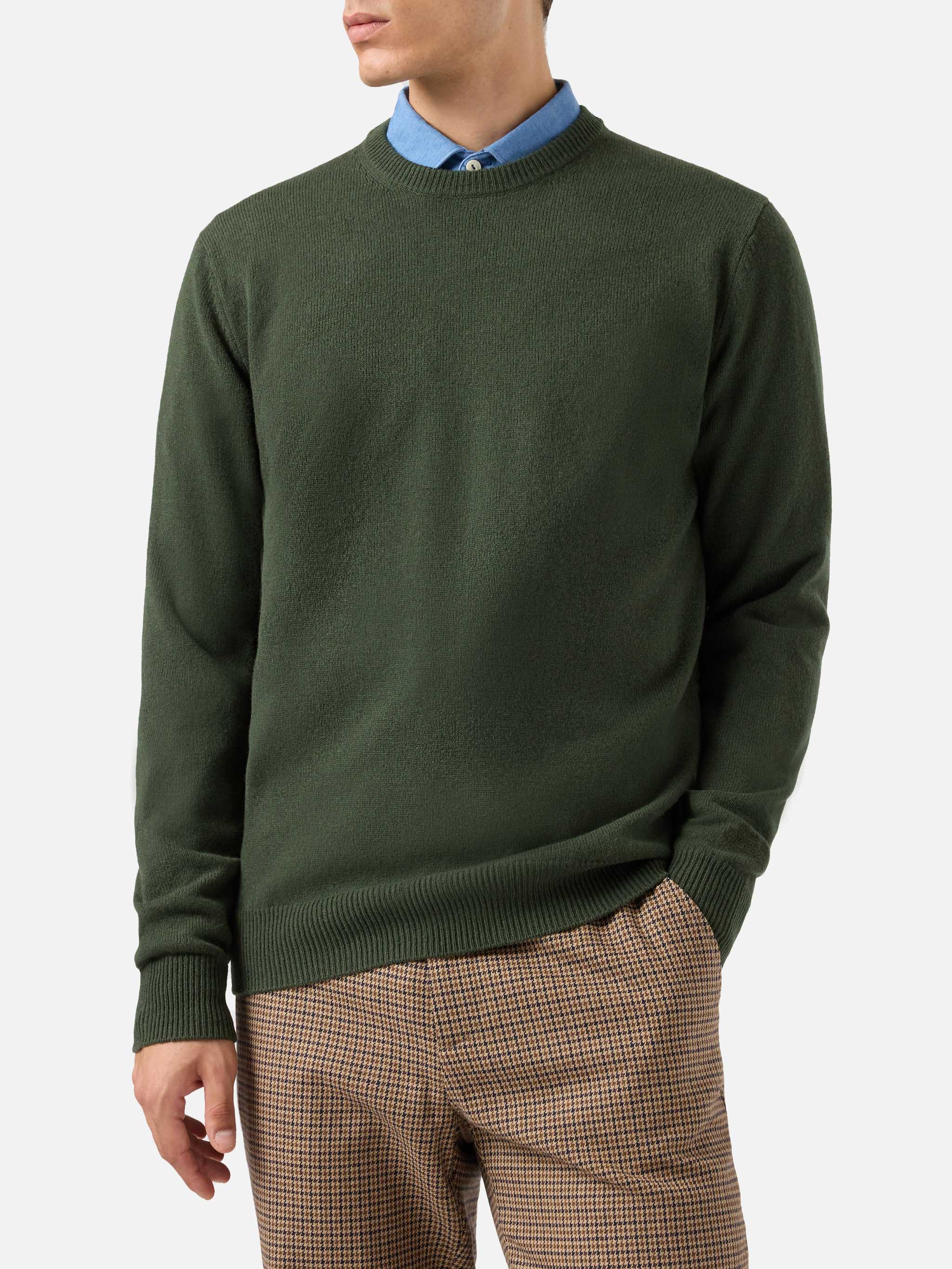 Regent Lambswool Sweater Military Green