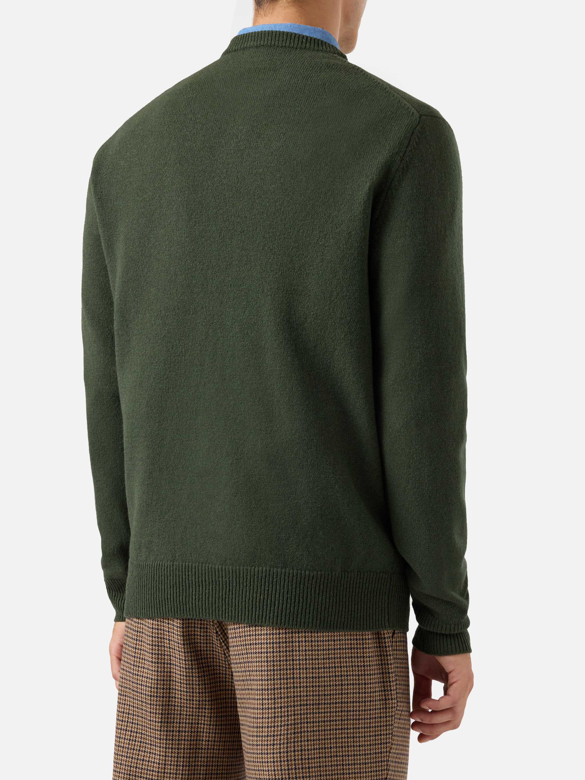 Regent Lambswool Sweater Military Green