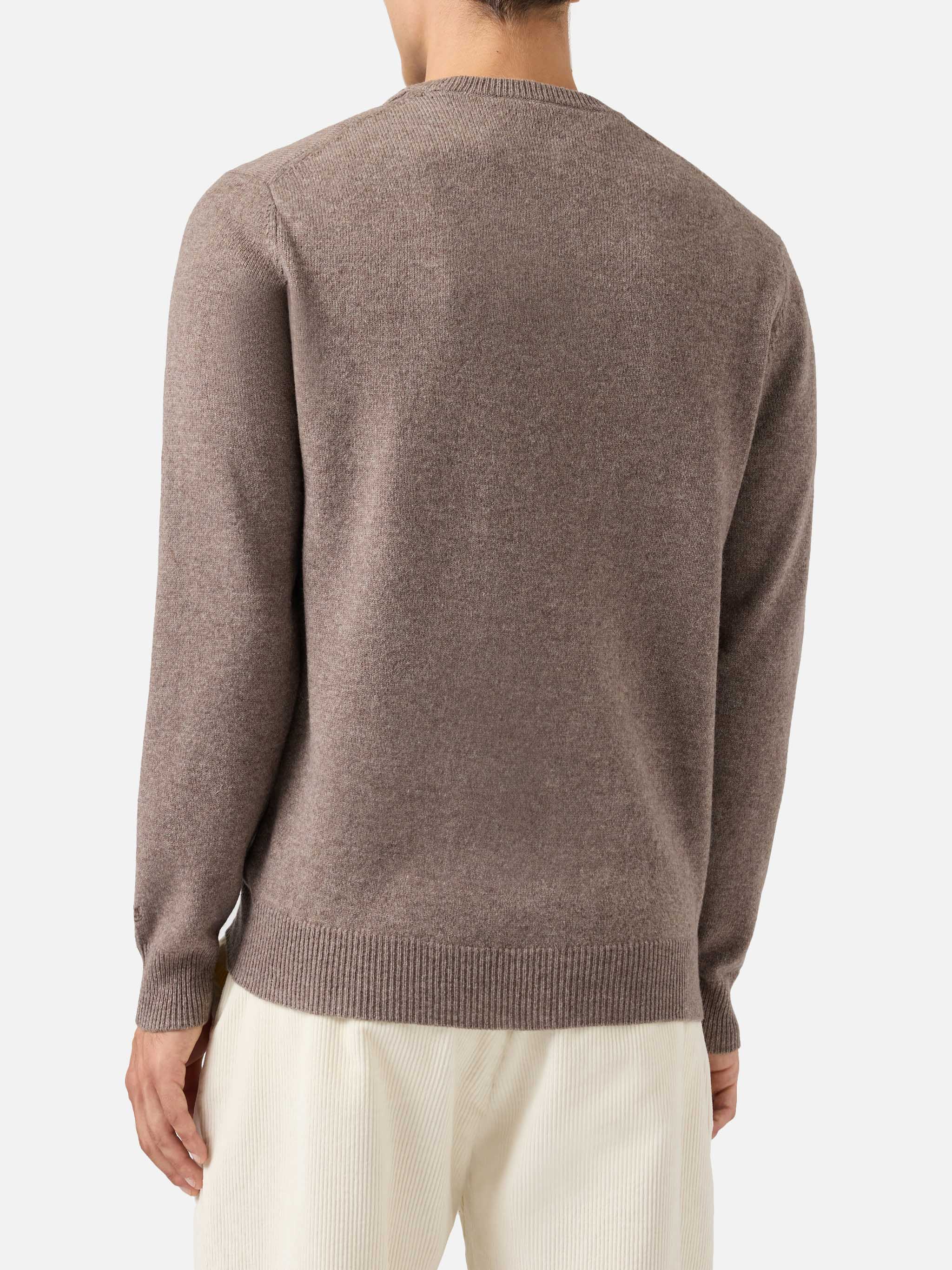 Regent 100% Lambswool Sweater In Nut Brown __single__ Knitwear