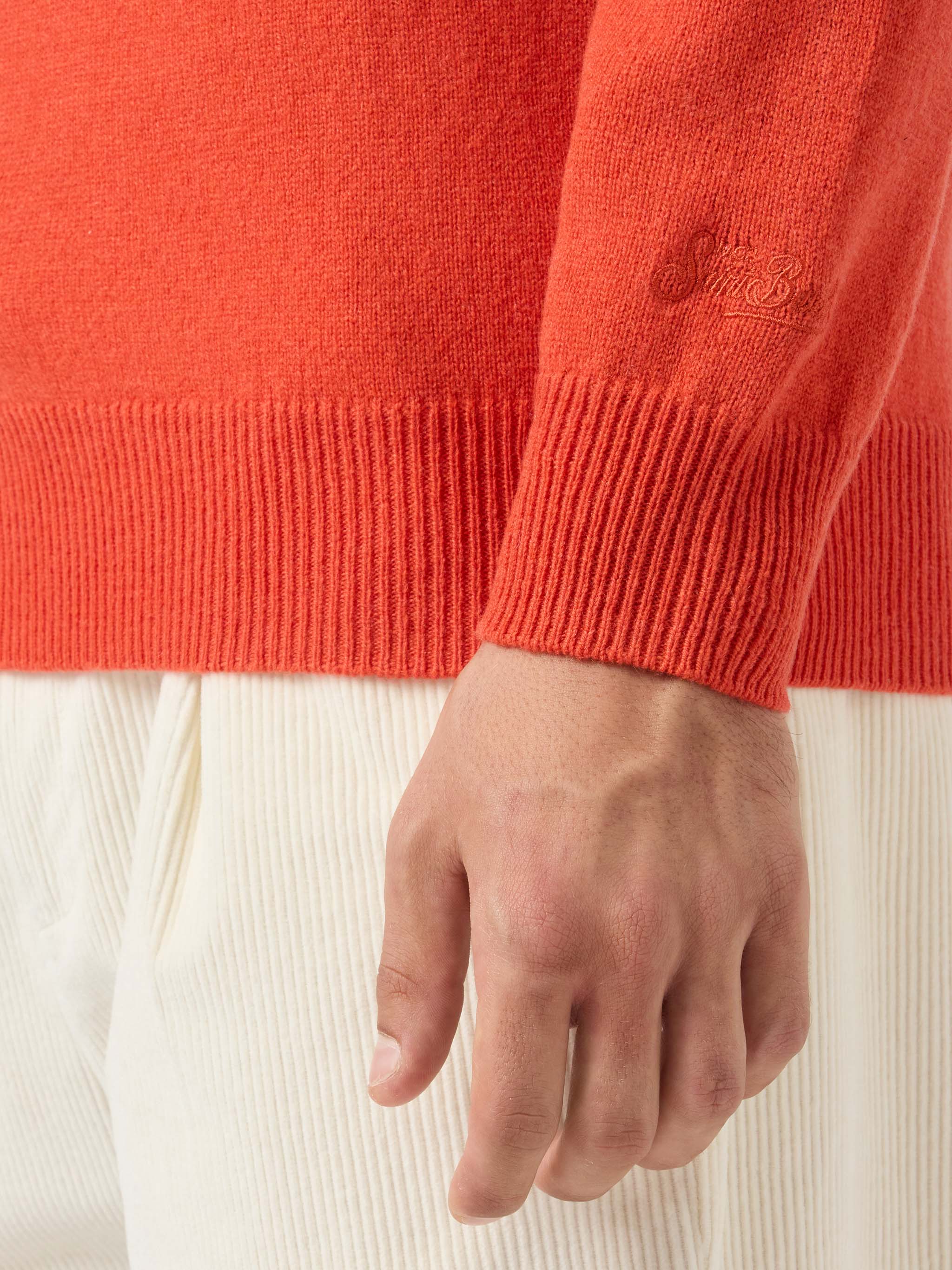 Regent Lambswool Sweater Orange