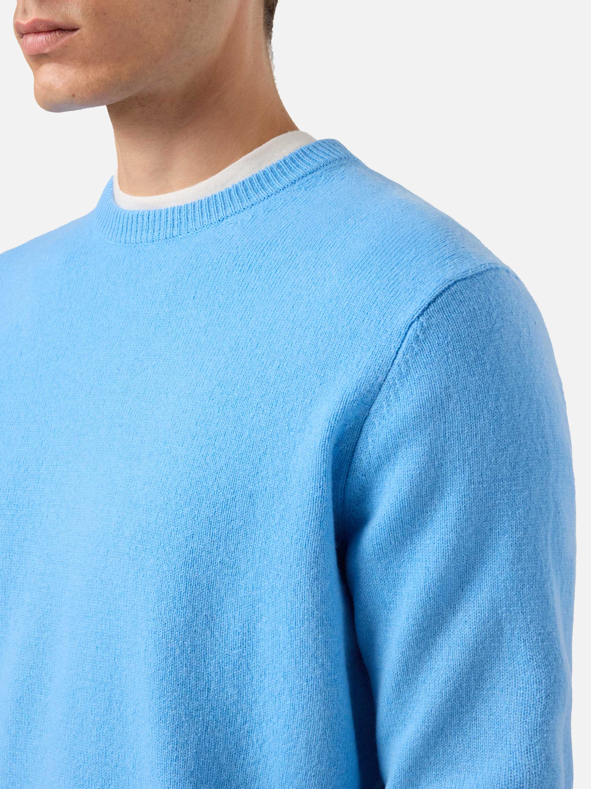 Regent 100% Lambswool Sweater In Dusty Blue __single__ Knitwear