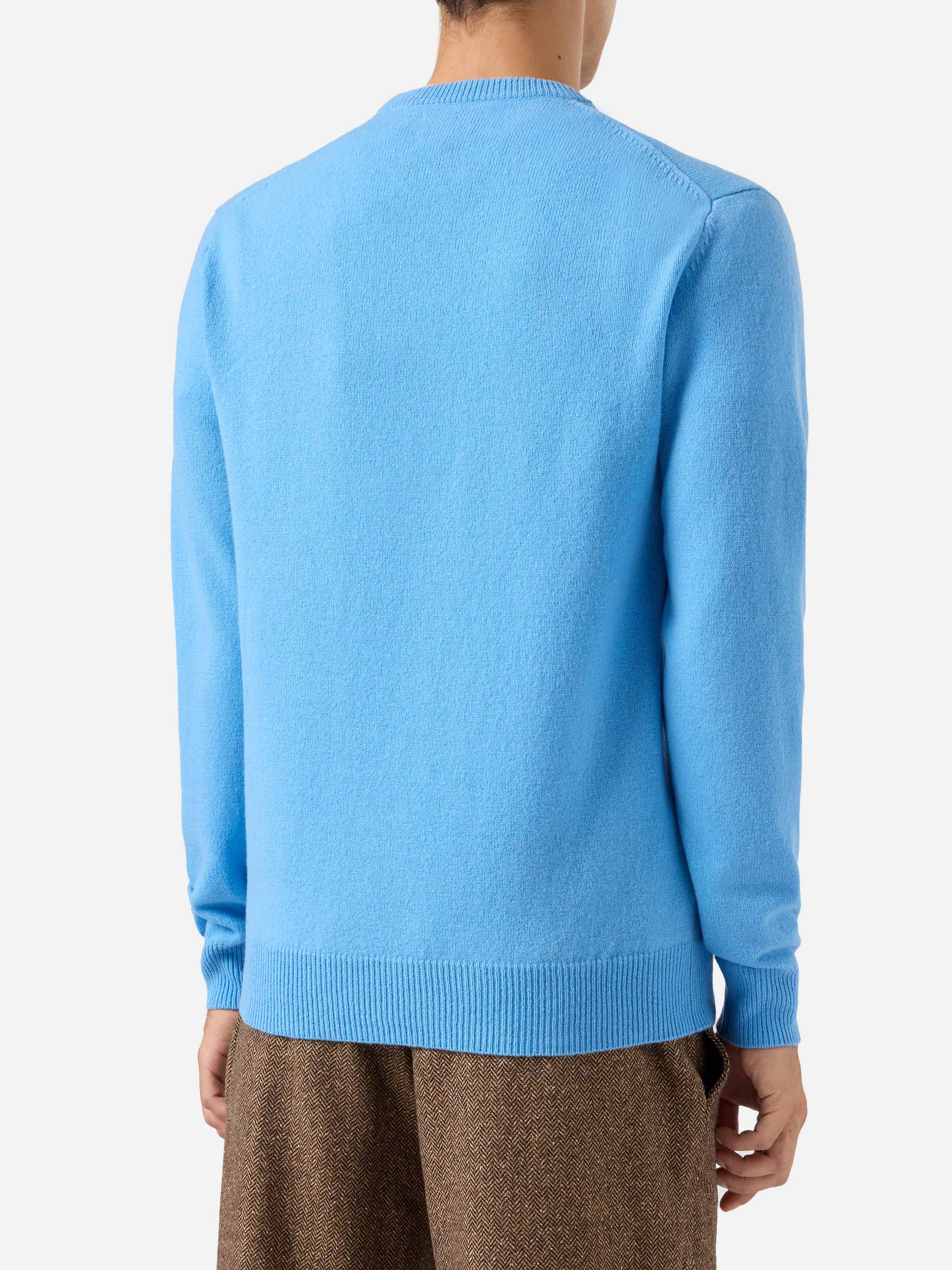Regent 100% Lambswool Sweater In Dusty Blue __single__ Knitwear