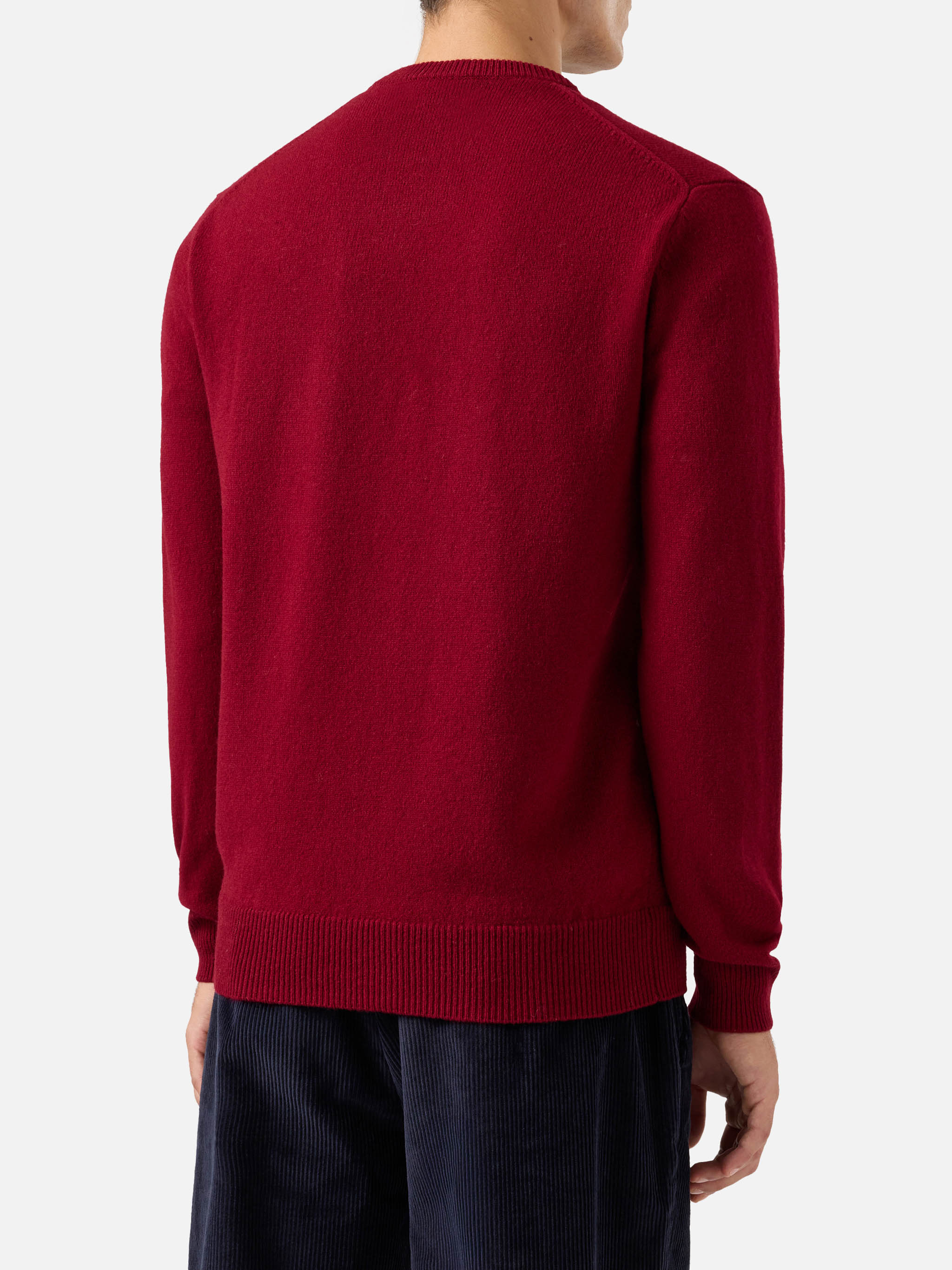 Regent Lambswool Sweater Burgundy Red