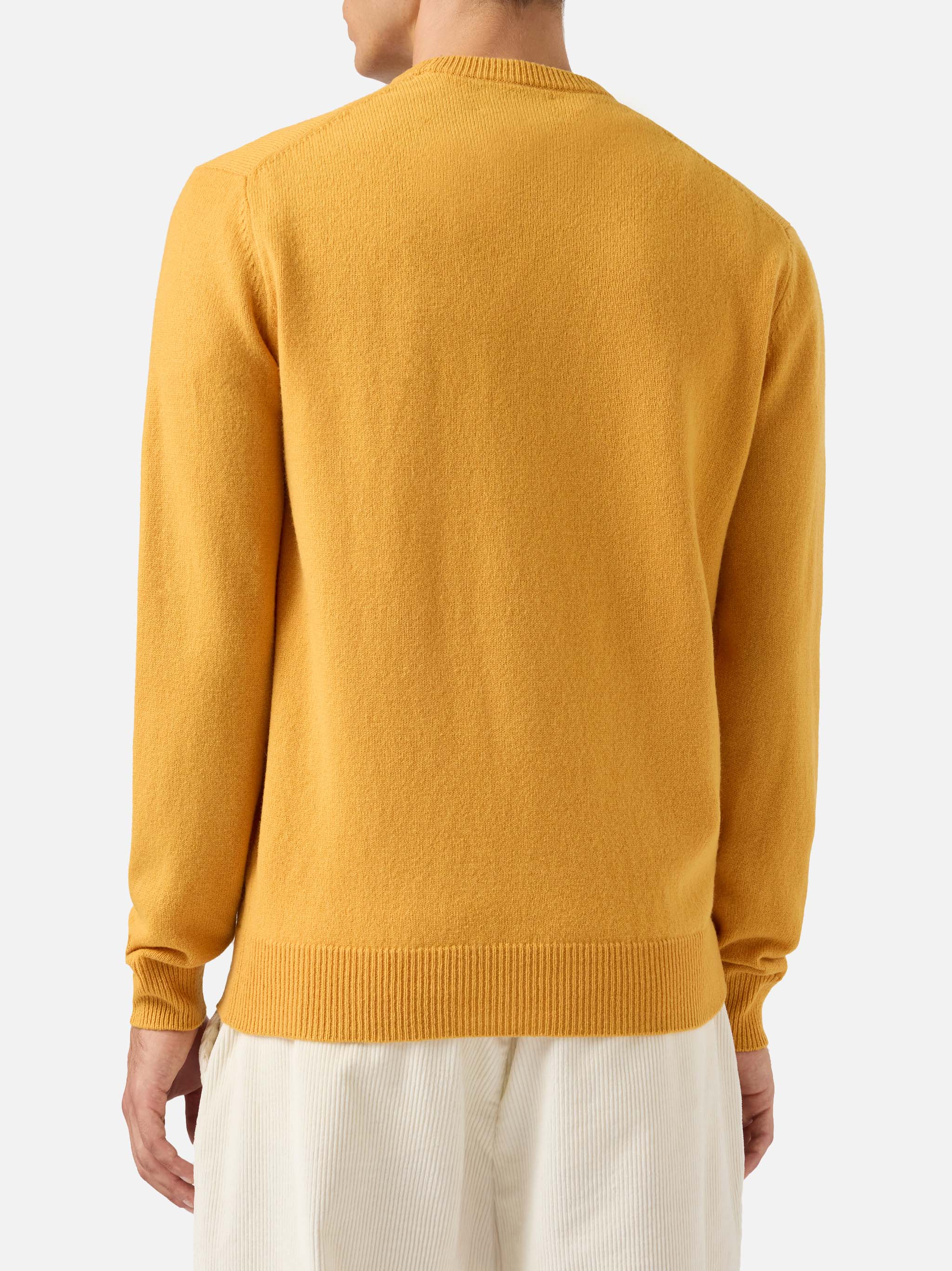 Regent Lambswool Sweater Ochre Yellow