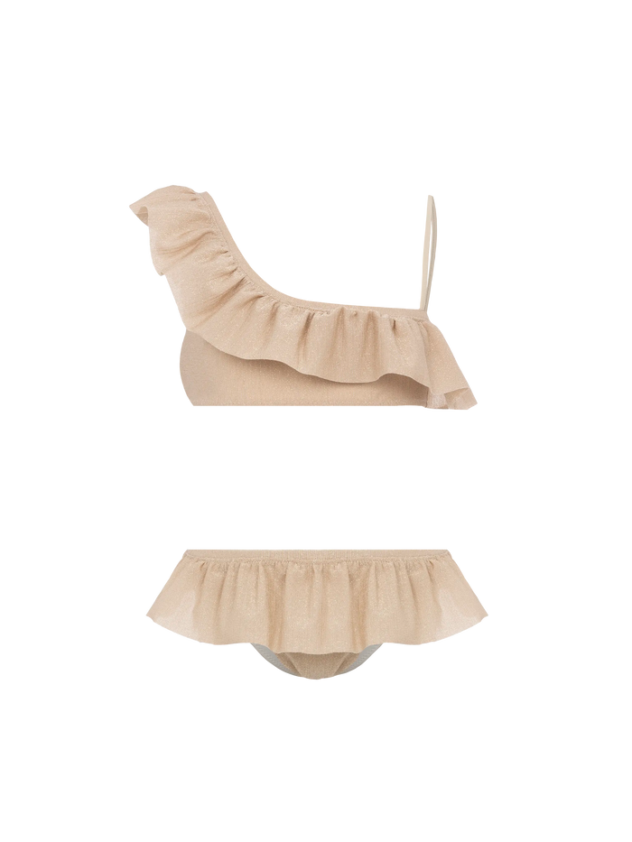 Rey One-Shoulder Lurex Ruffled Bikini __single__
