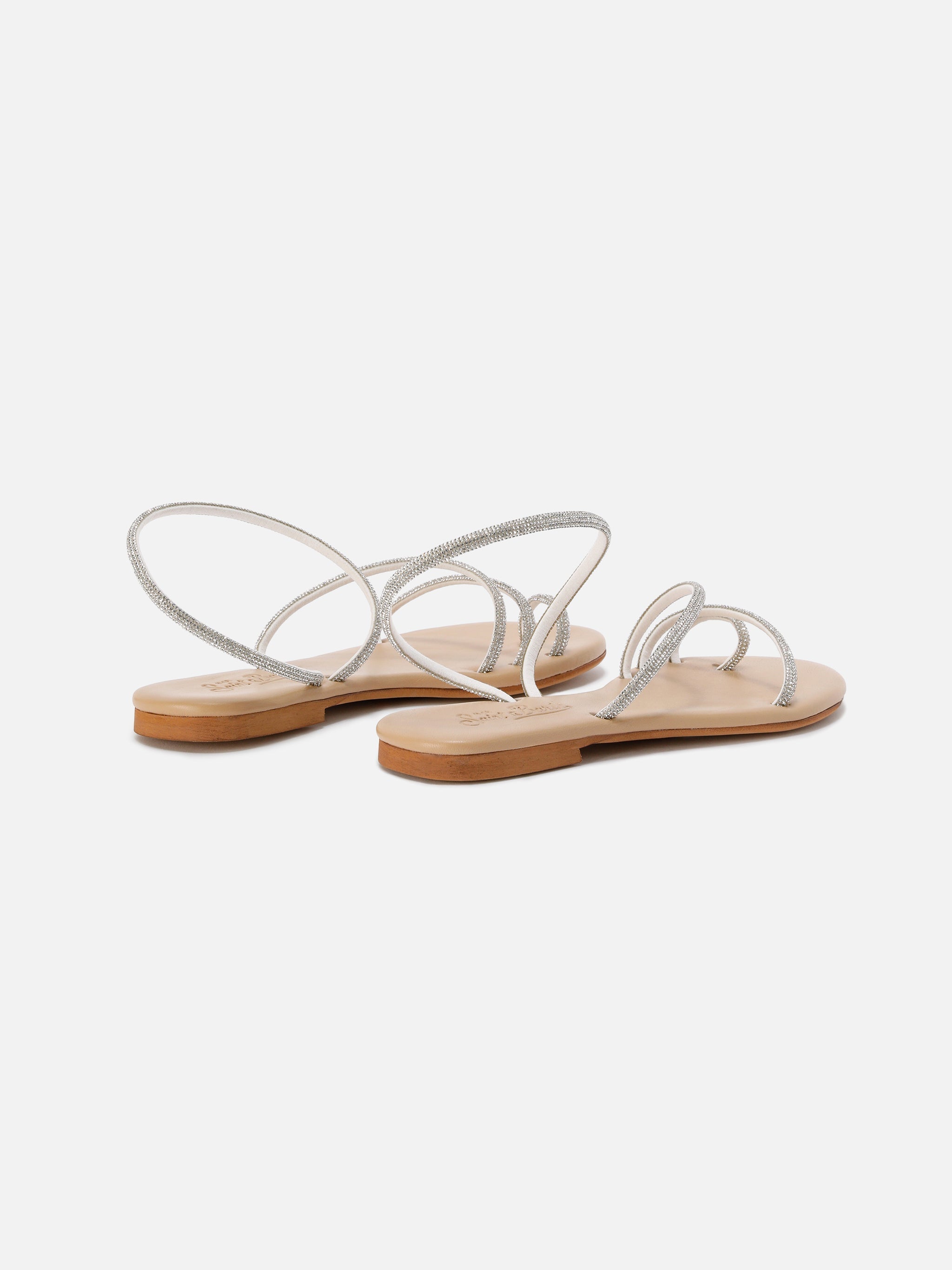 Ring Sandals With Silver Rhinestones __single__ Shoe