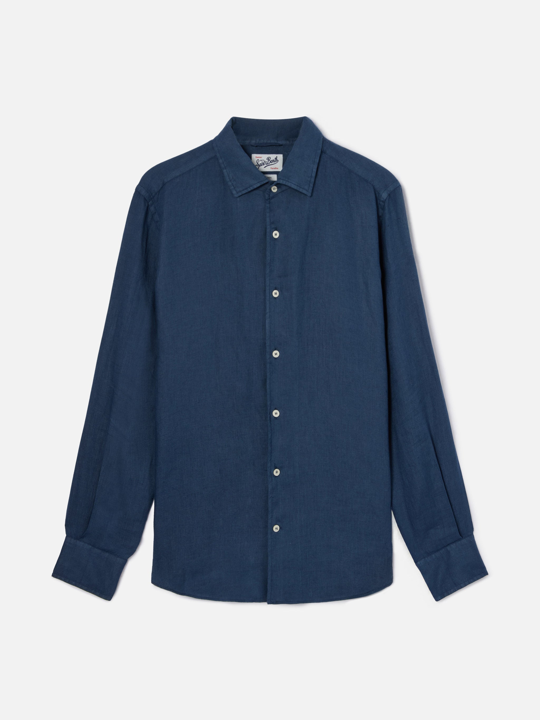 Blue Navy Raphael Shirt Pure Linen