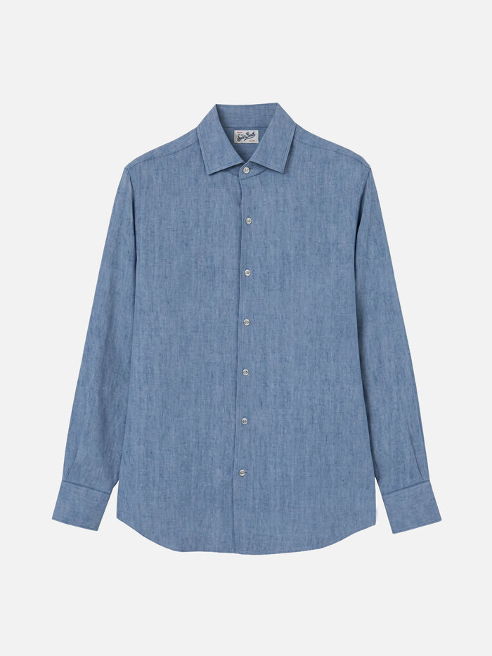 Raphael Shirt Light Denim Chambray Blue