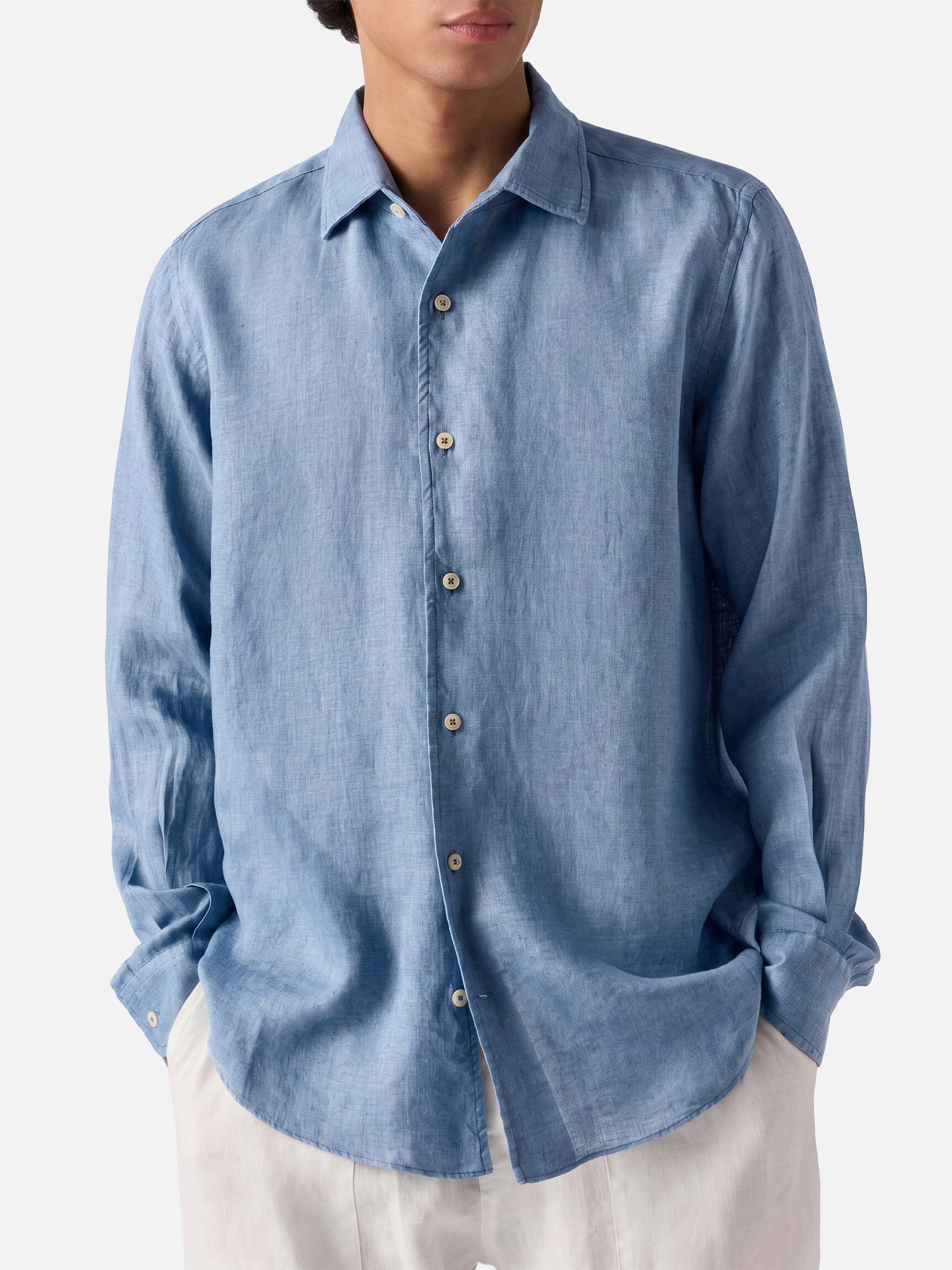Raphael Shirt Light Denim Chambray Blue