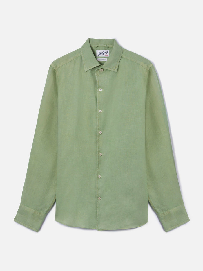 Sage Green Raphael Shirt Pure Linen